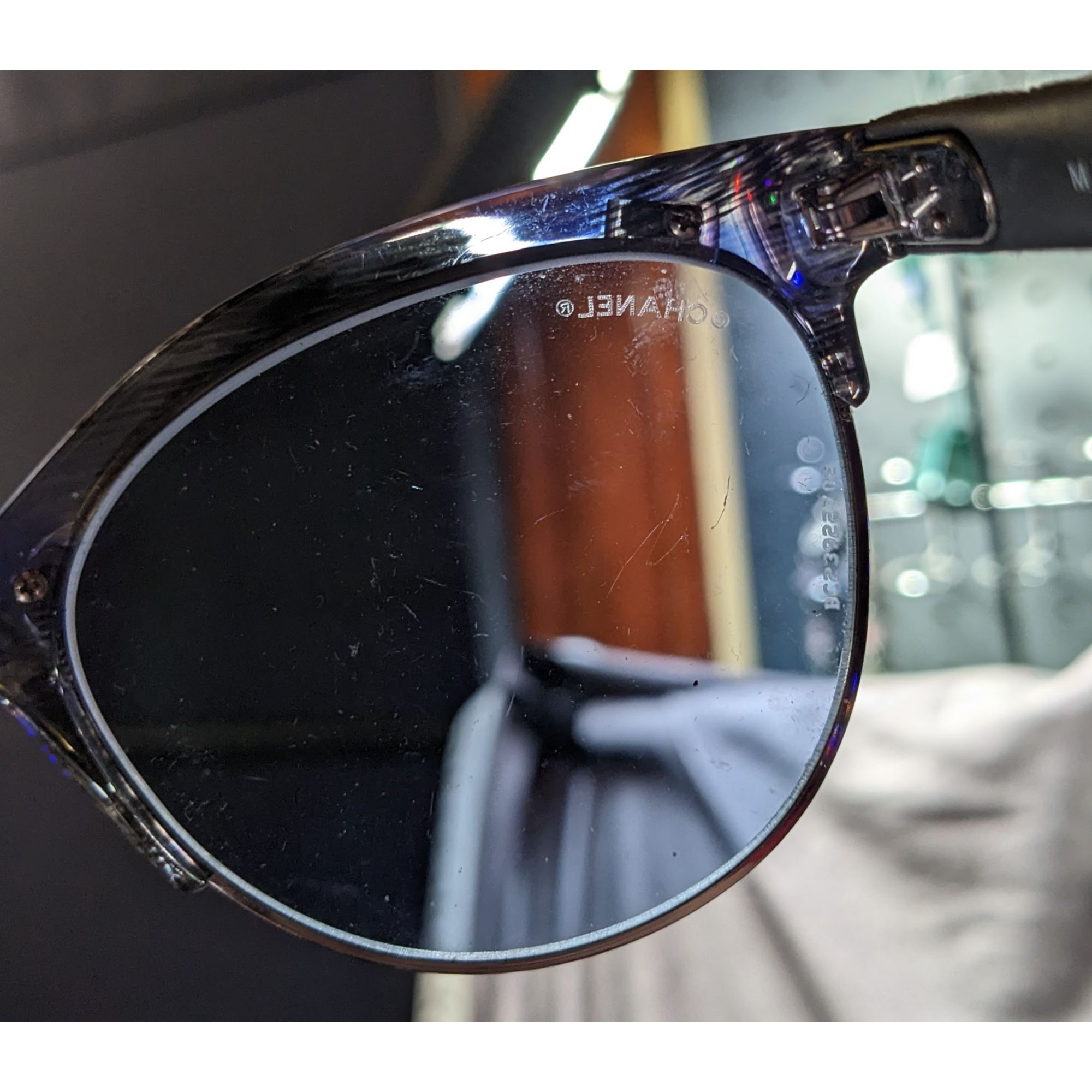 Chanel Chanel Blue Quilted Sunglasses 5342 .1552/52 Made In Italy Size ONE SIZE - 8 Thumbnail