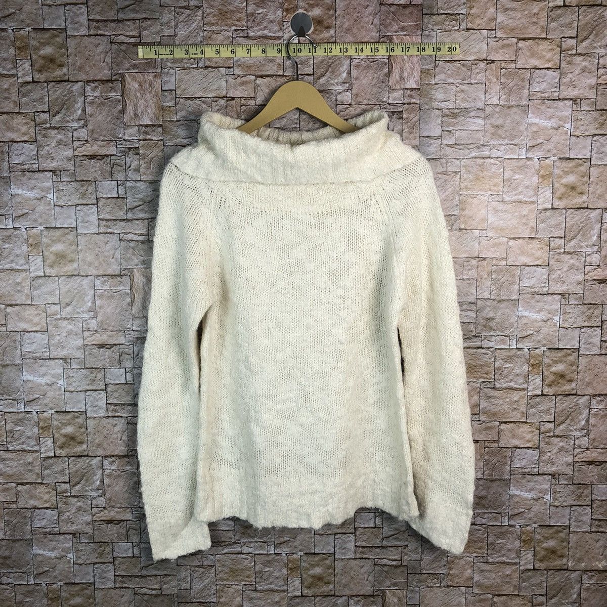 Homespun Knitwear × Japanese Brand C.O.L.Z.A Turtle Neck White Knitwear #A776 Size M / US 6-8 / IT 42-44 - 1 Thumbnail