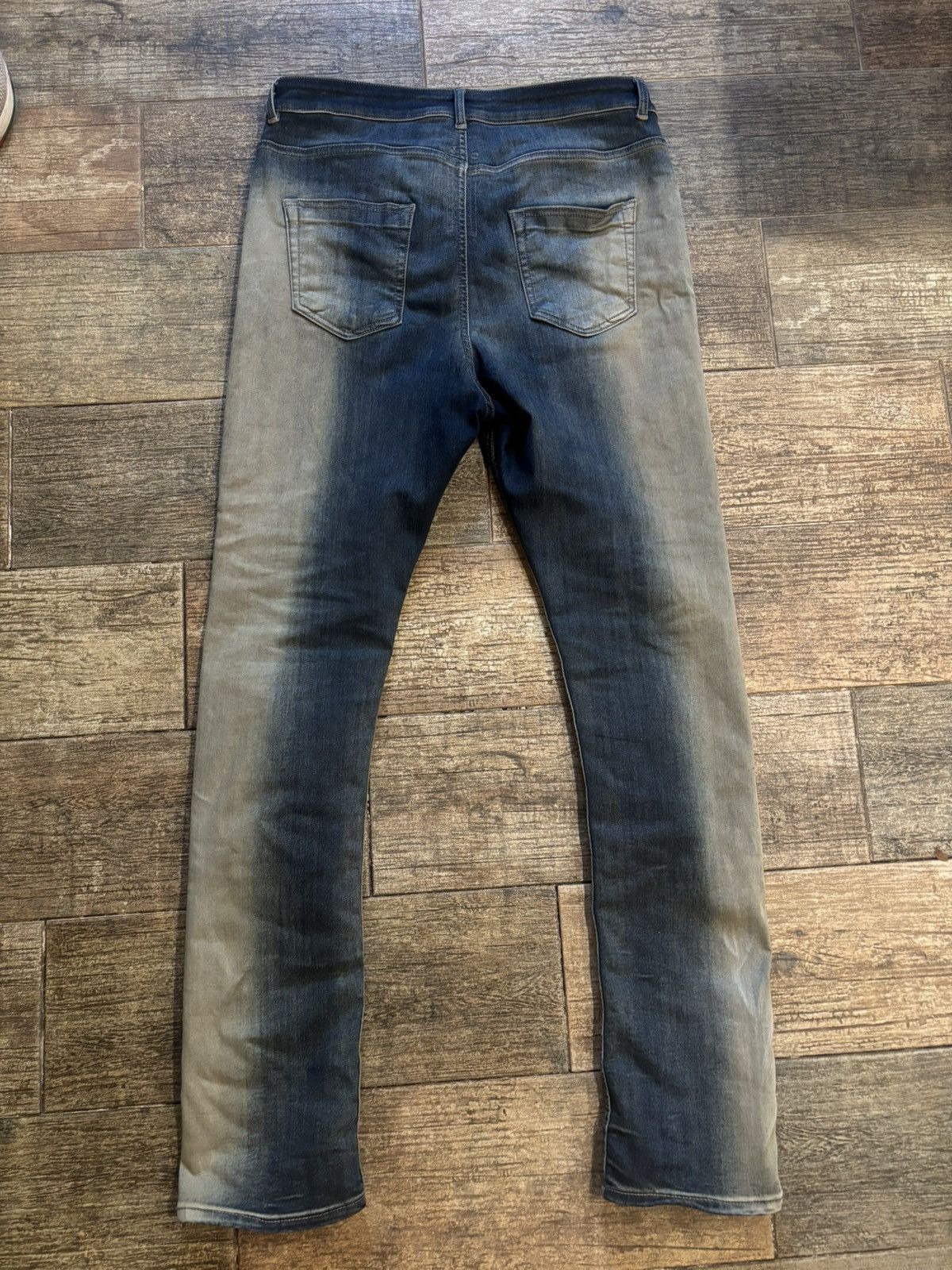 Rick Owens Drkshdw Fade Wash Detroit Cut Denim Size US 33 - 2 Thumbnail