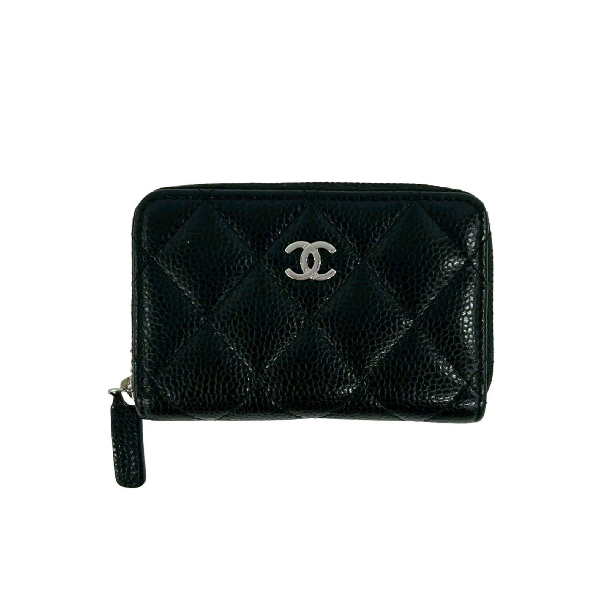 Chanel CHANEL Matelassé Coco Mark Caviar Skin Wallet/Coin Purse, Black 59755 Size ONE SIZE - 1 Thumbnail