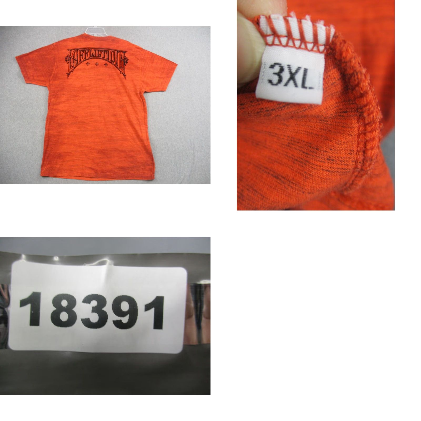 Affliction Affliction Shirt Mens 3XL Orange Live Fast Graphic Tee Skater Size US XXL / EU 58 / 5 - 8 Thumbnail