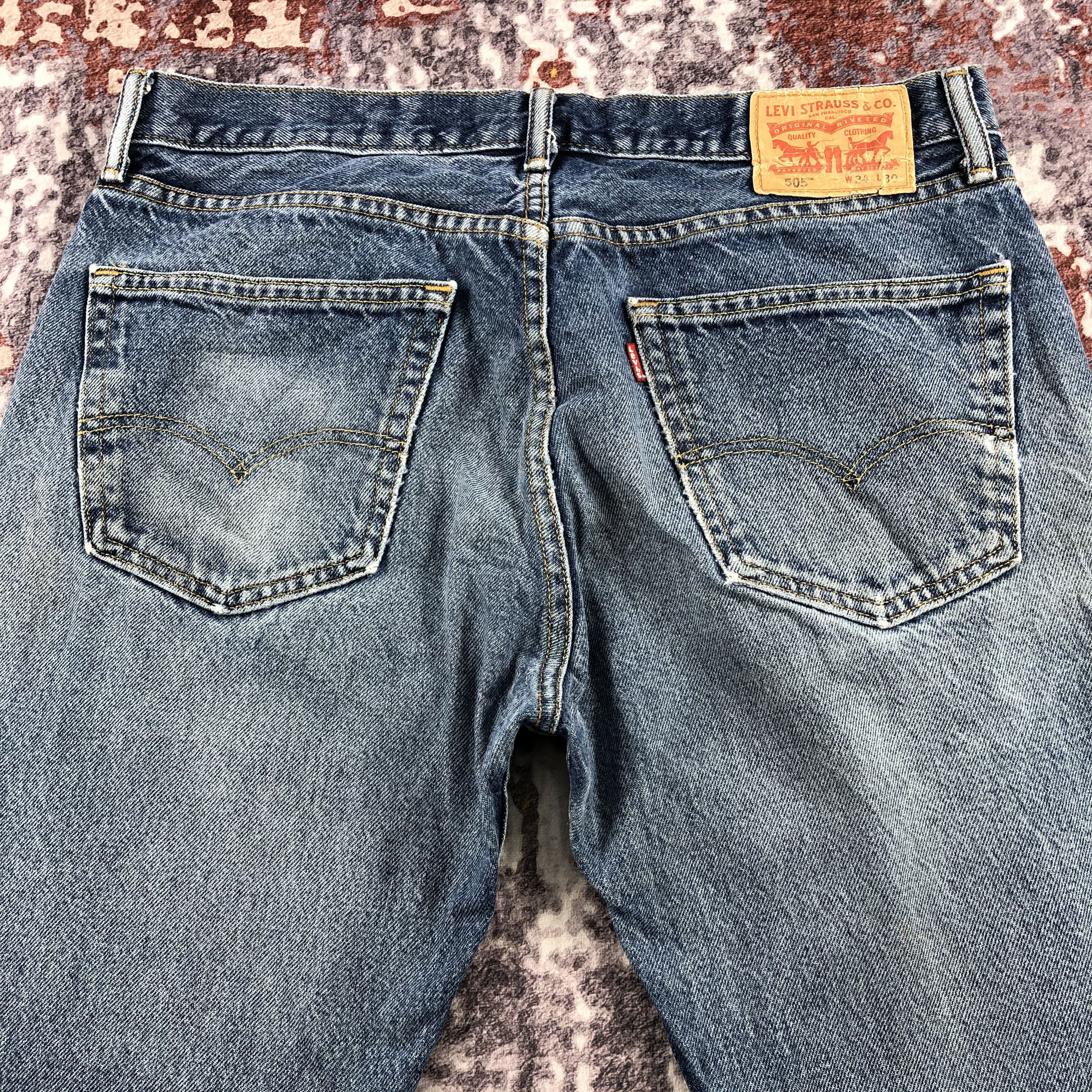 Levi's × Vintage Vintage Blue Wash Levis 505 Jeans-JM2236 Size US 36 / EU 52 - 5 Thumbnail