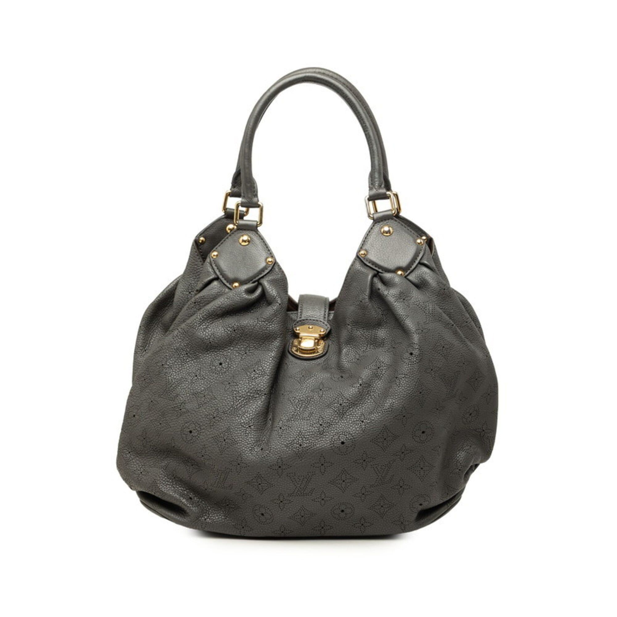 Louis Vuitton Louis Vuitton Monogram Mahina L Handbag Tote Bag M93441 Anthracite Grey Leather Women's LOUIS VUITTON Size ONE SIZE - 1 Thumbnail