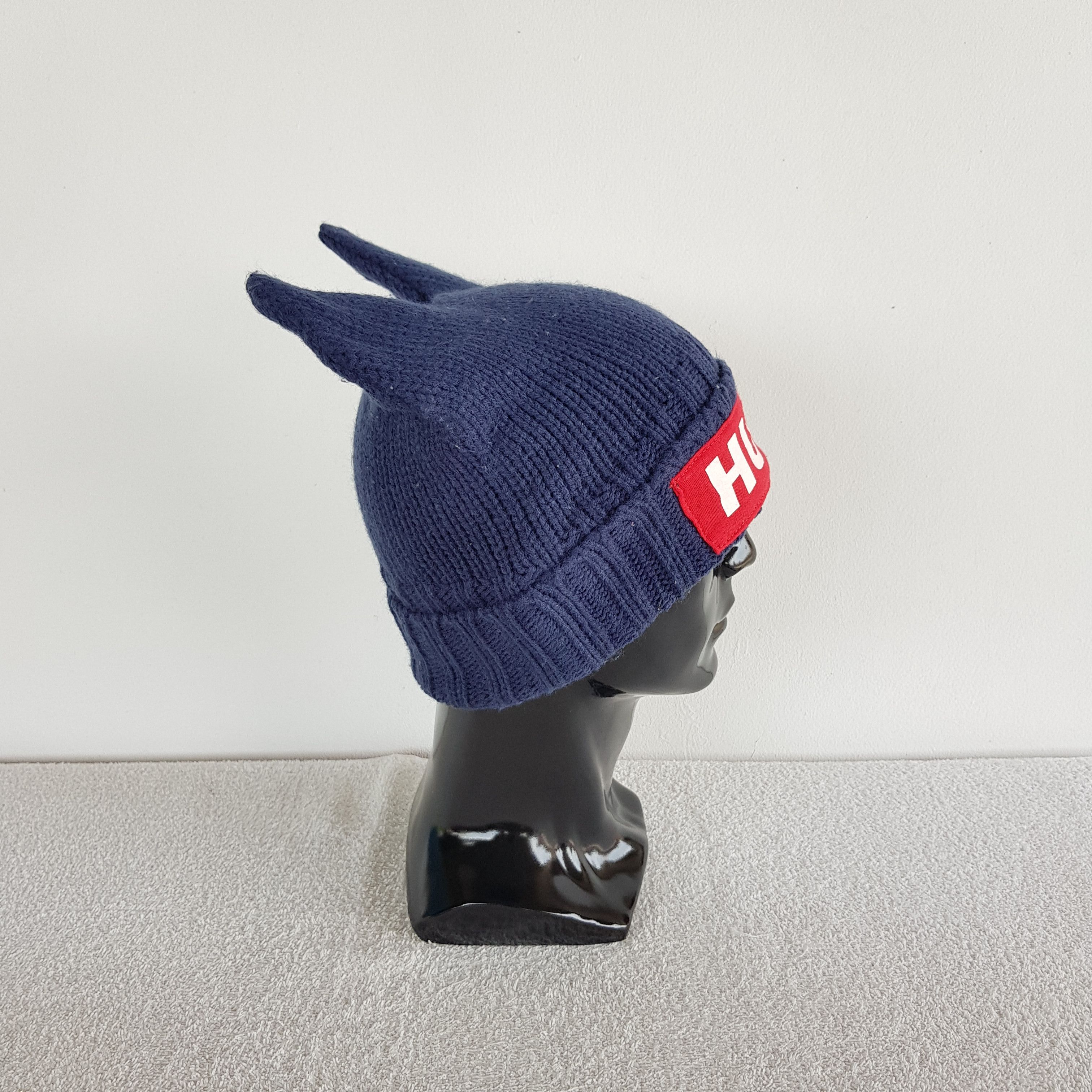 Japanese Brand Vintage Hushi Torn Beanie Ribbed Knit Snow Cap Hats. Size ONE SIZE - 3 Thumbnail