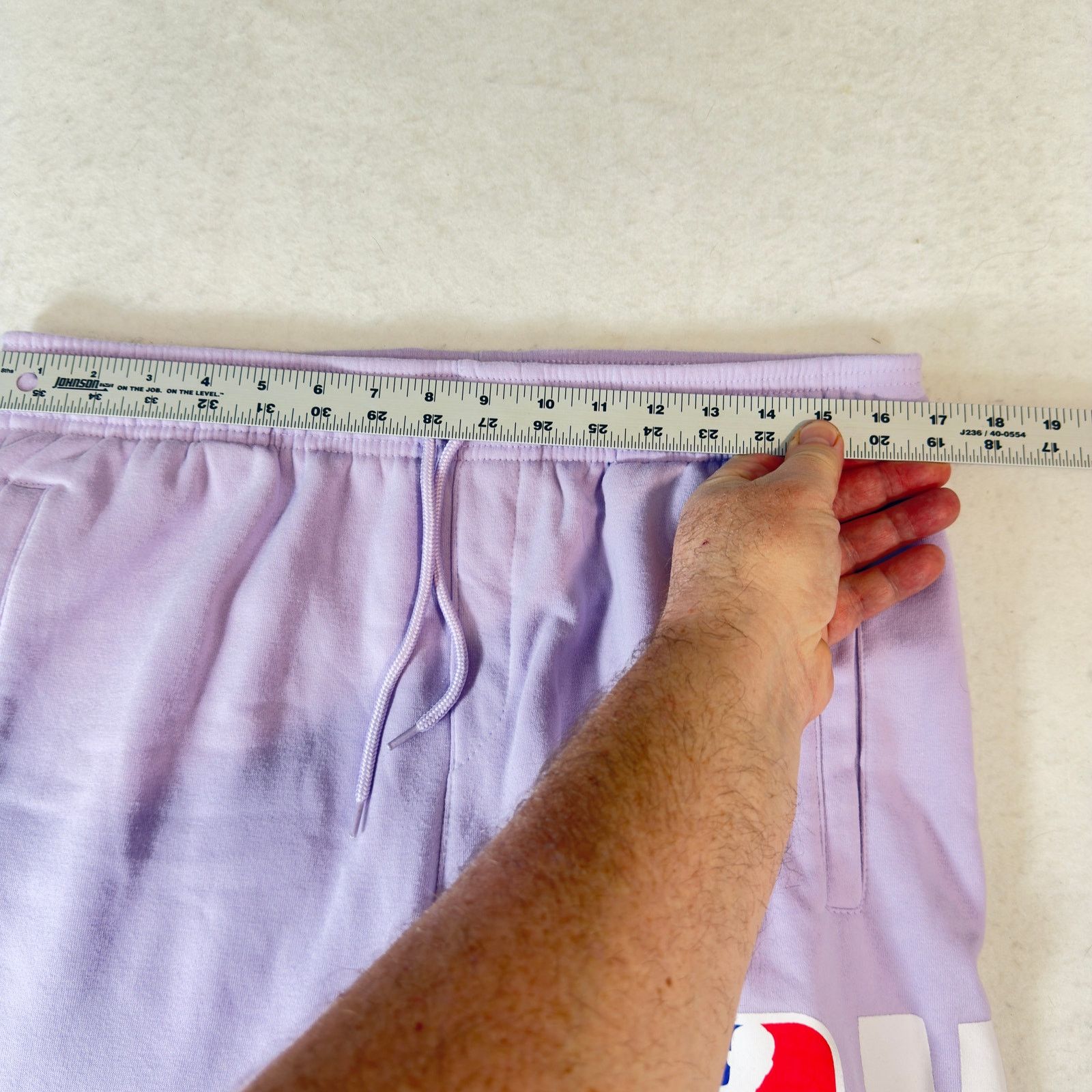 NBA NBA Women’s Large Fleece Shorts Lavender Logo Athletic Size 34" / US 12 / IT 48 - 11 Thumbnail