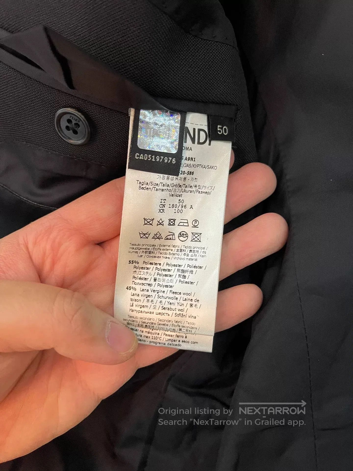 Fendi fendi classic black suit with iconic print. Size US L / EU 52-54 / 3 - 5 Thumbnail