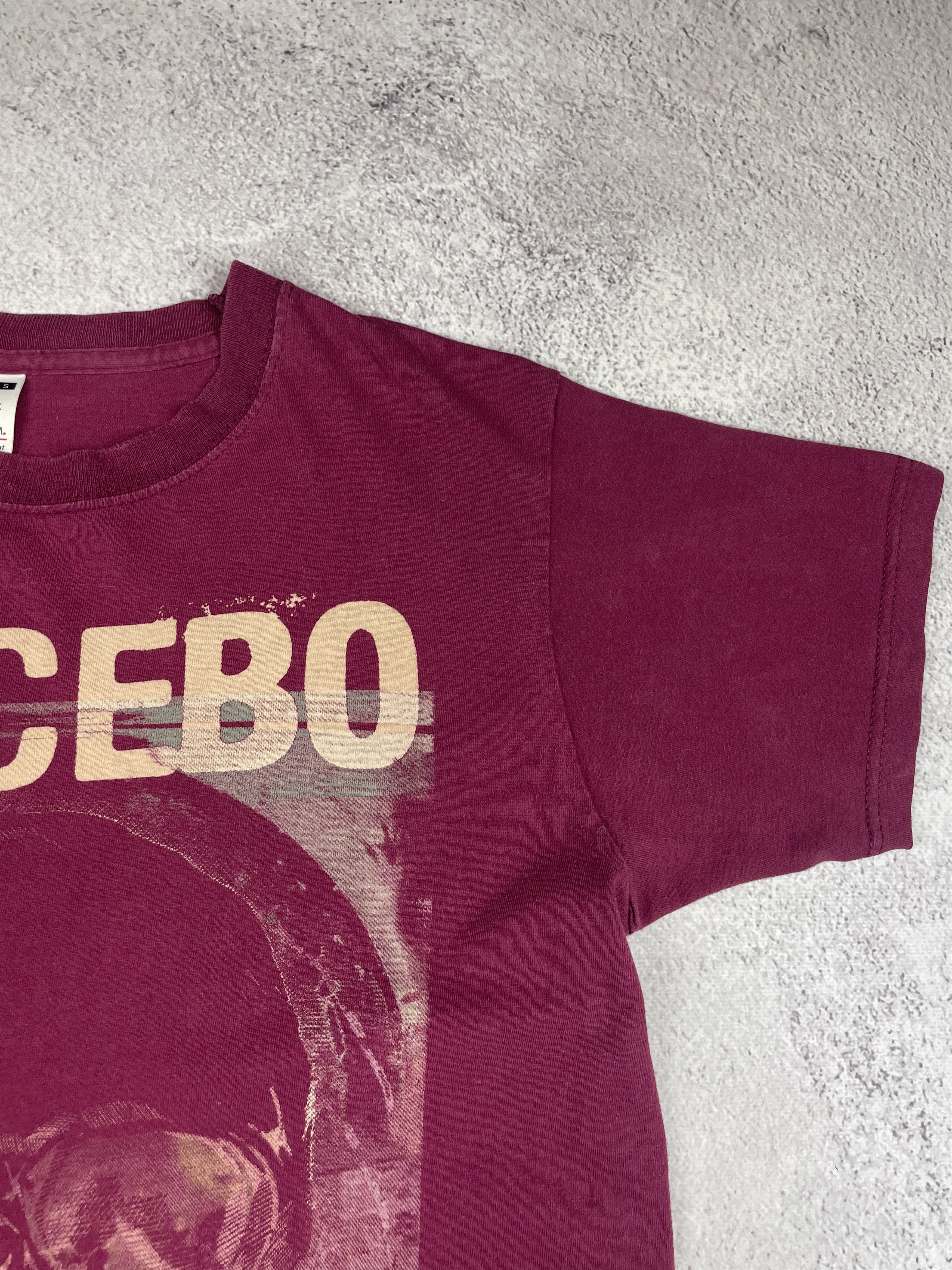 Band Tees × Vintage PLACEBO Band Vintage T-Shirt Maroon Skull Graphic Size US S / EU 44-46 / 1 - 5 Thumbnail