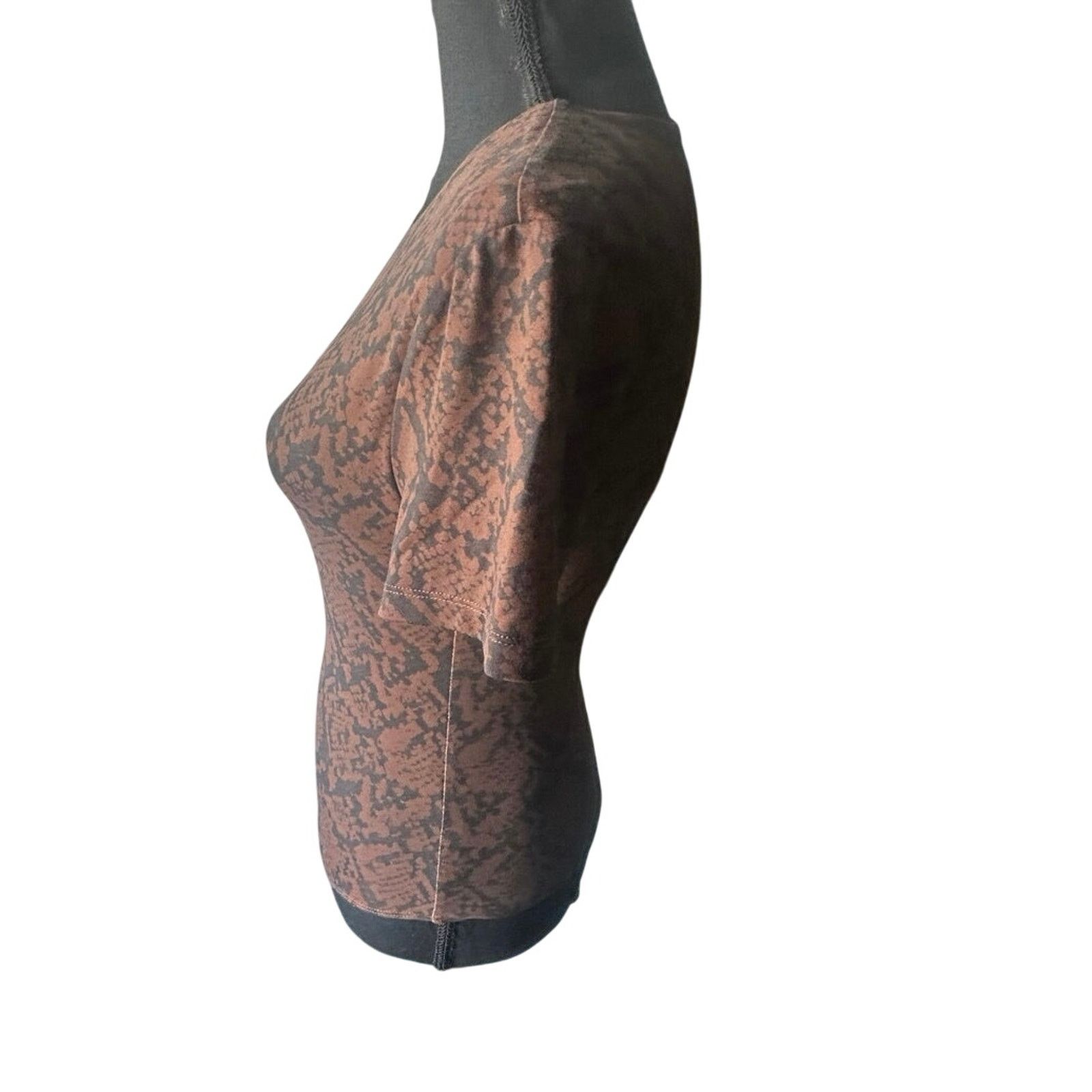 House of Harlow House of Harlow Snakeskin Print Bodysuit – Brown & Black Size XS / US 0-2 / IT 36-38 - 3 Thumbnail