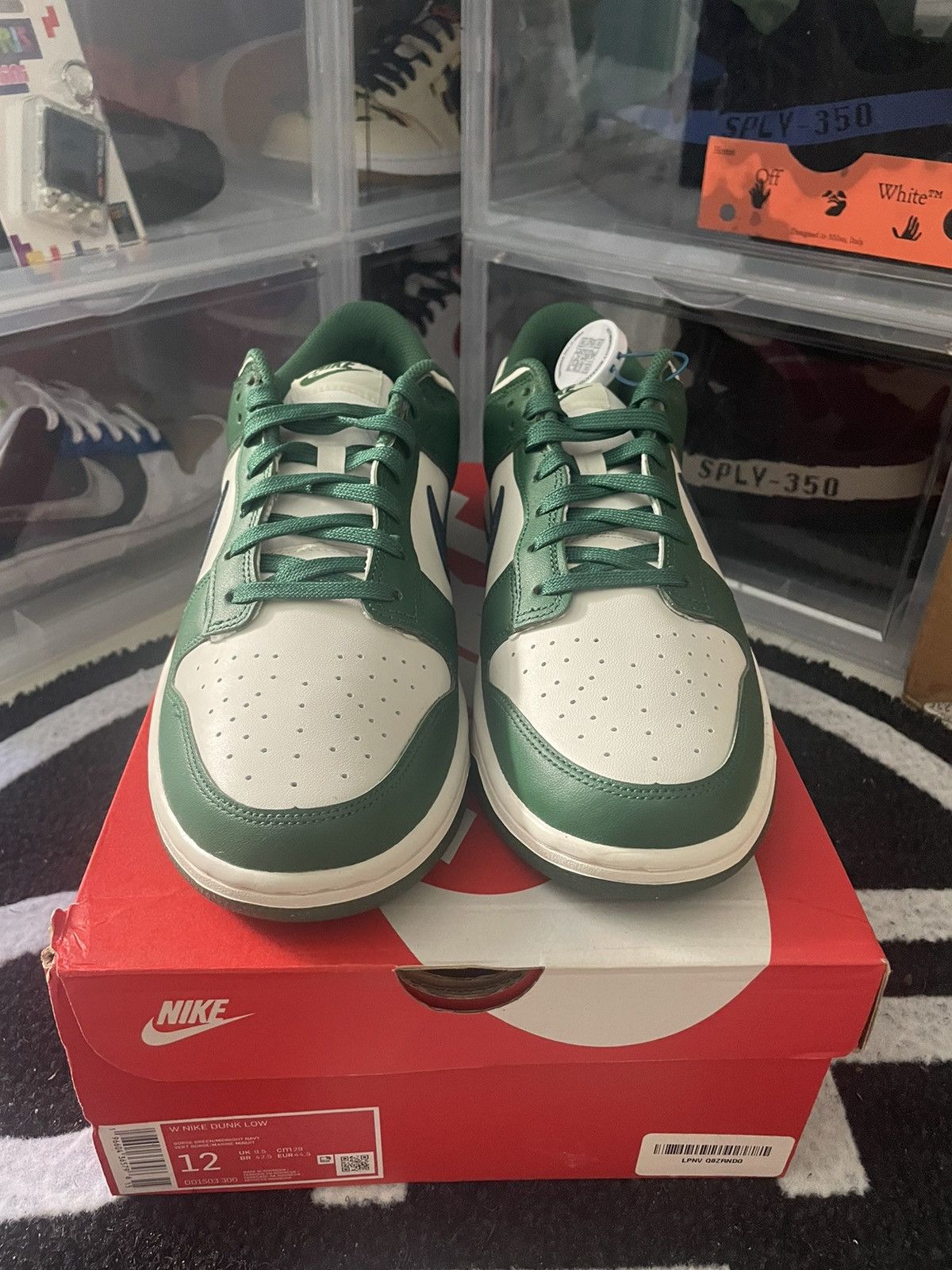 Nike Nike Dunk Low Gorge Green Midnight Navy Size US 12 / IT 42 - 4 Thumbnail