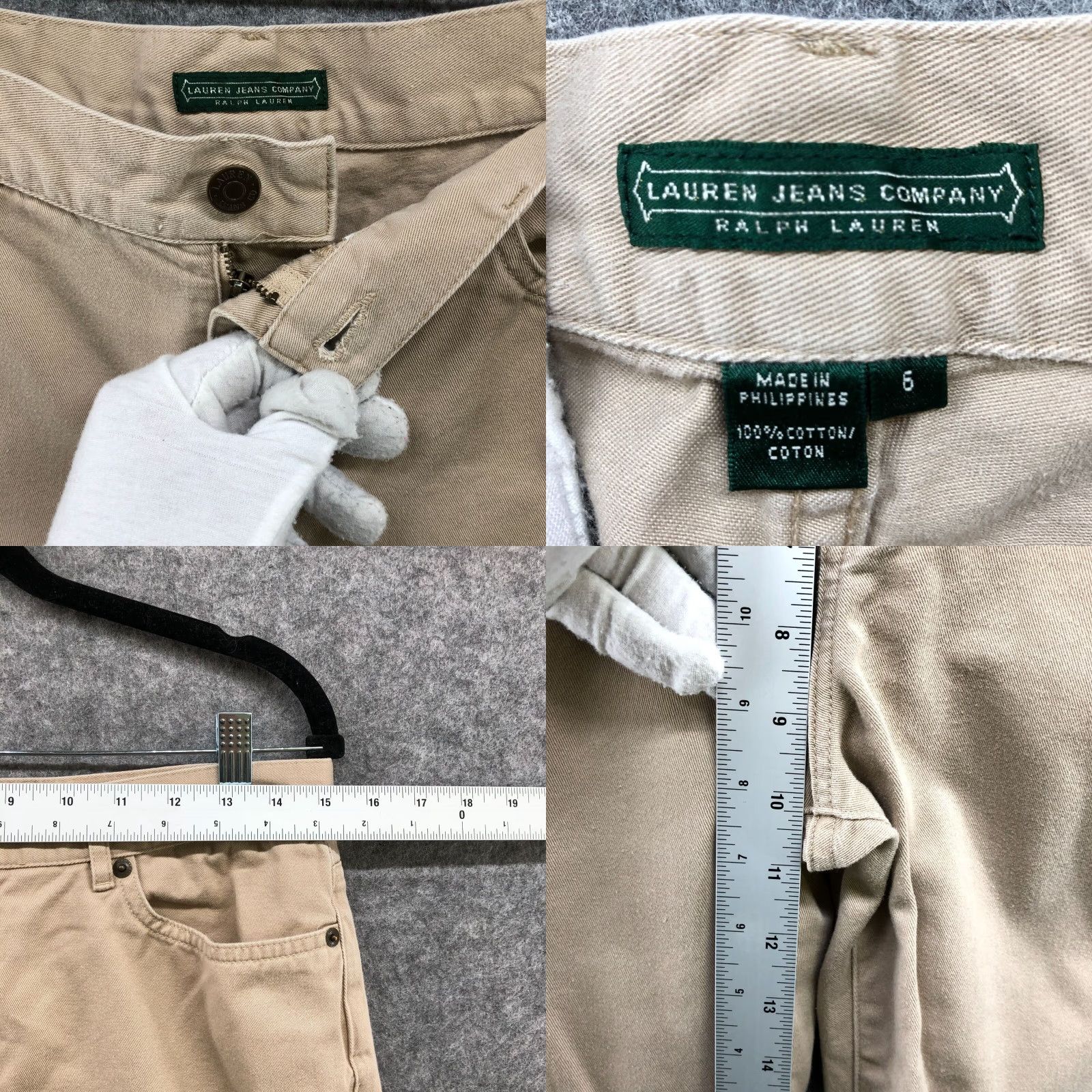Ralph Lauren Lauren Ralph Lauren Capri Chino Pants Womens 6 Beige Twill Straight Mid Rise 10" Logo Capris Optional: Jeans? (But must only use original words) Size 28" / US 6 / IT 42 - 8 Thumbnail