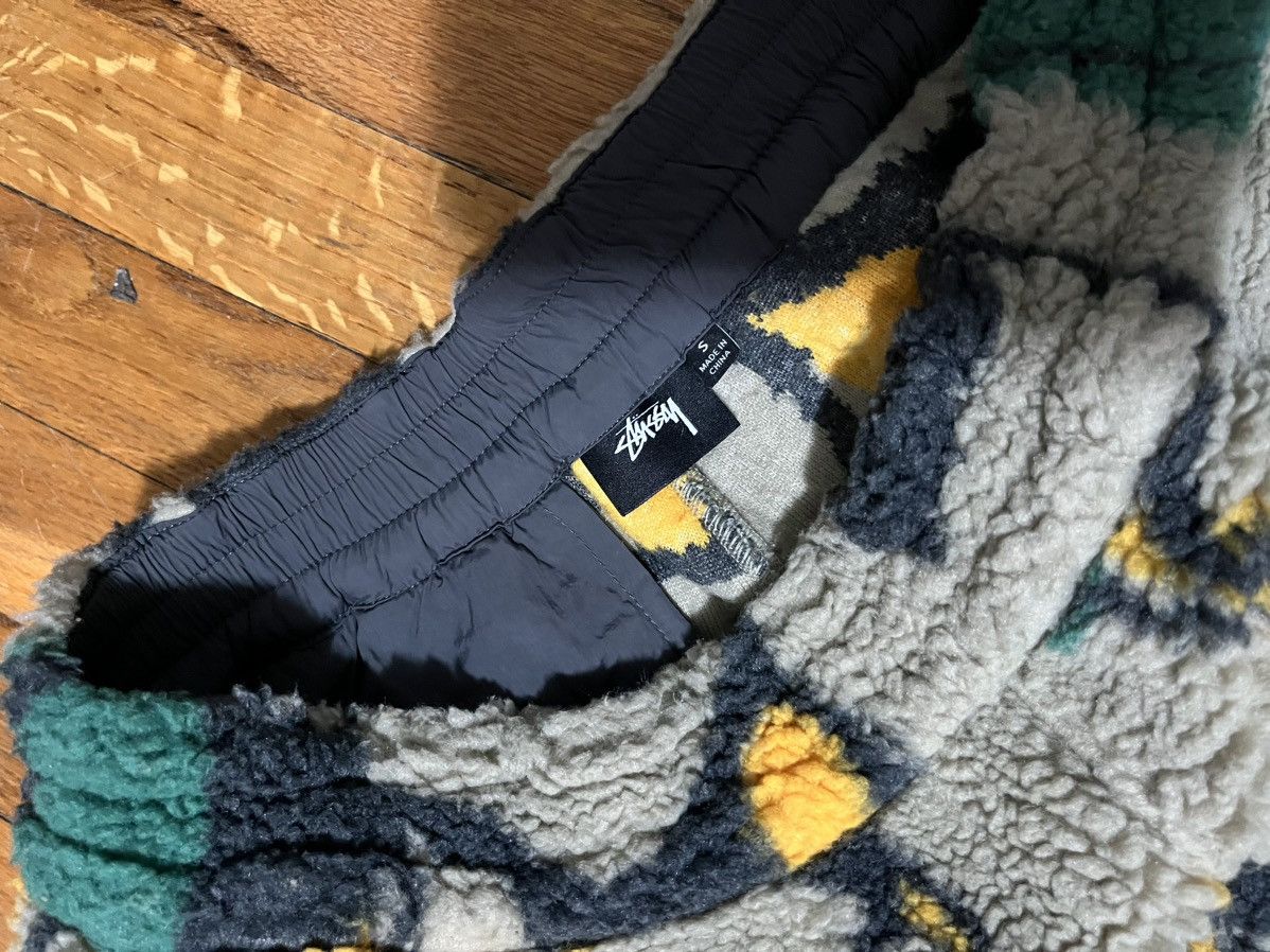 Stussy Stüssy Teddy Fleece Pants Joggers Green khaki Winter grey Size US 30 / EU 46 - 5 Thumbnail