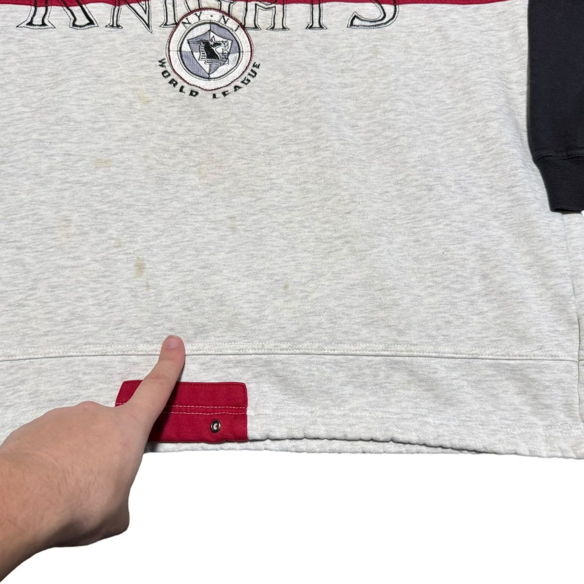 Adidas × Vintage Vintage New York New Jersey Knights Stained Sweatshirt Large Size US L / EU 52-54 / 3 - 6 Thumbnail