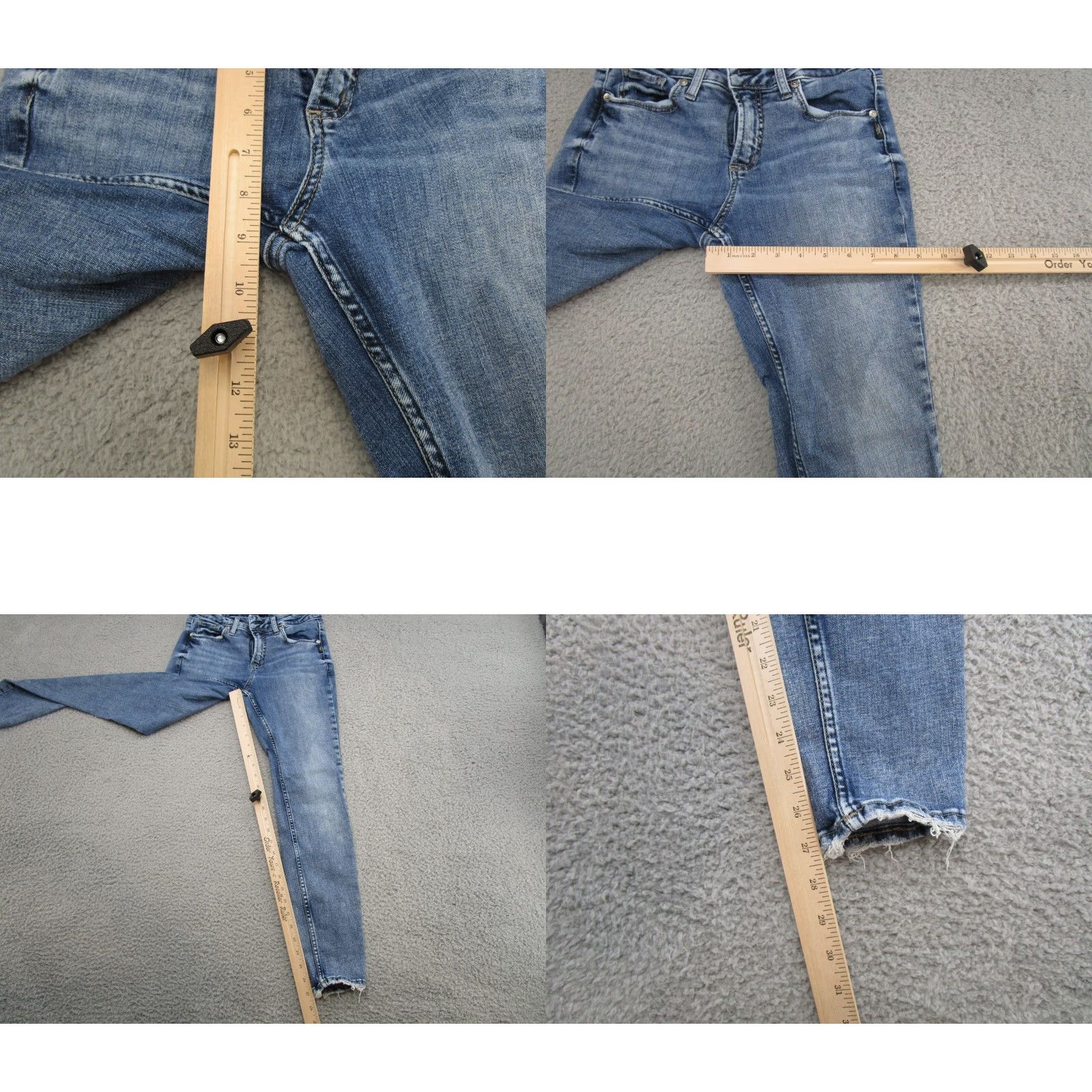 Silver Jeans Co. Silver Jeans Co Suki Skinny Stretch Jeans Women's 28/29 Raw Hem Size 28" / US 6 / IT 42 - 8 Thumbnail