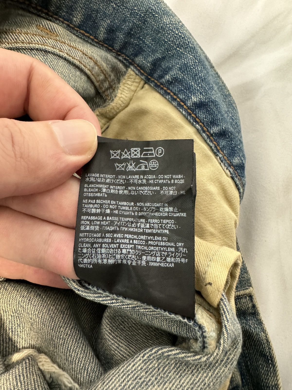 Saint Laurent Paris Saint Laurent Paris SS16 Blue Crashed Denim Size US 32 / EU 48 - 9 Thumbnail