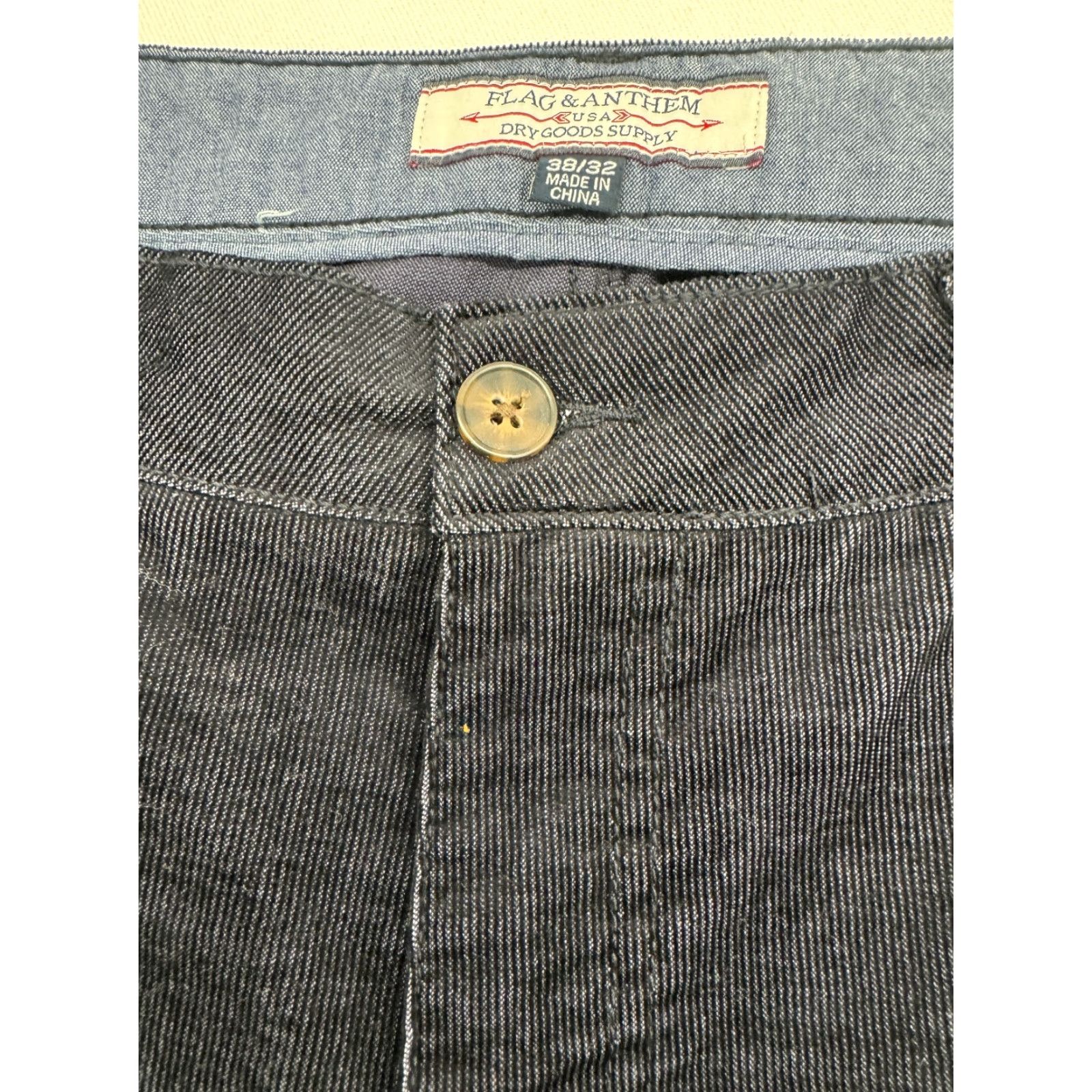 Flag & Anthem VINTAGE Flag & Anthem 38 x 32 Men's Pants Straight Stretch Black Corduroy 2327 Size US 38 / EU 54 - 2 Thumbnail