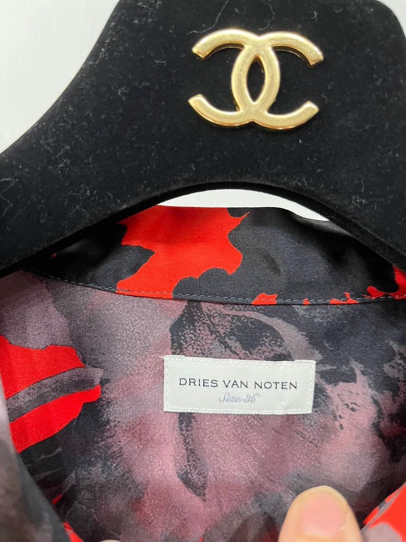 Dries Van Noten DRIES VAN NOTEN size:36 Red and black printed long-sleeved Size XS / US 0-2 / IT 36-38 - 4 Thumbnail