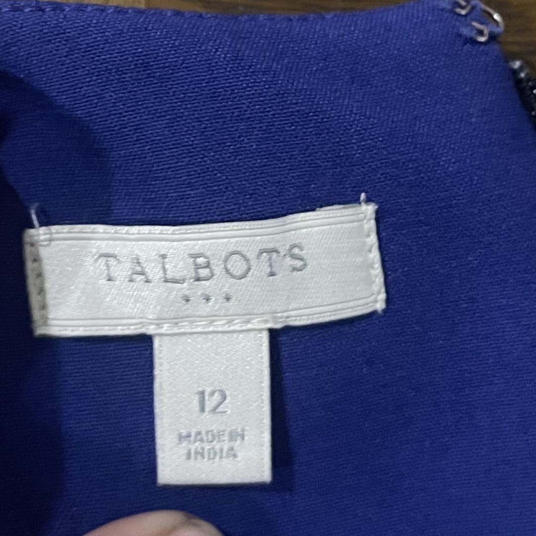 Talbots Color-block Tri-color A-Line Sleeveless Dress 12 Career Size XL / US 12-14 / IT 48-50 - 4 Thumbnail