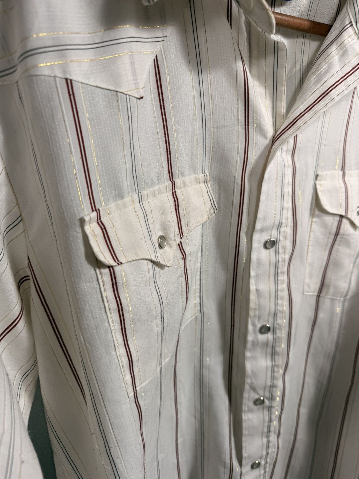 Panhandle Slim Vintage Panhandle Slim USA Pinstripe Pearl-snap Button Up Size US XL / EU 56 / 4 - 3 Thumbnail