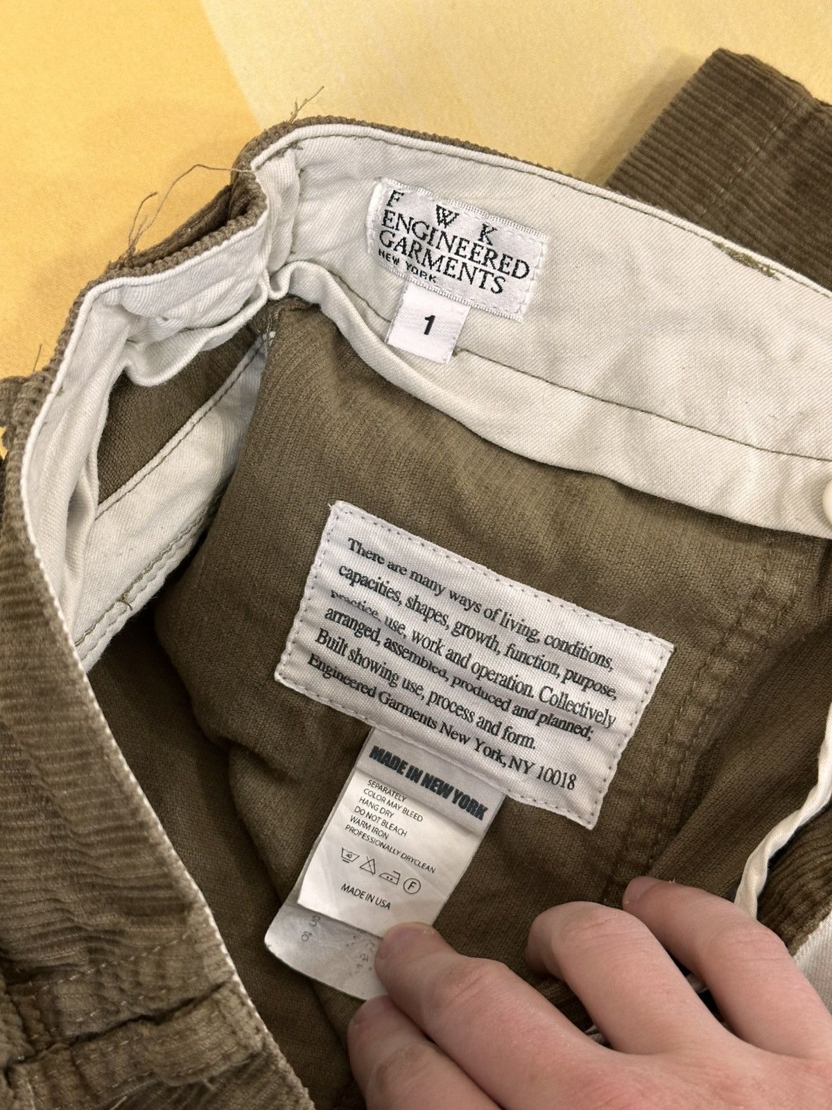 Engineered Garments 🔥 Engineered Garments Corduroy Velvet Work Pants Trousers Size US 28 / EU 44 - 7 Thumbnail
