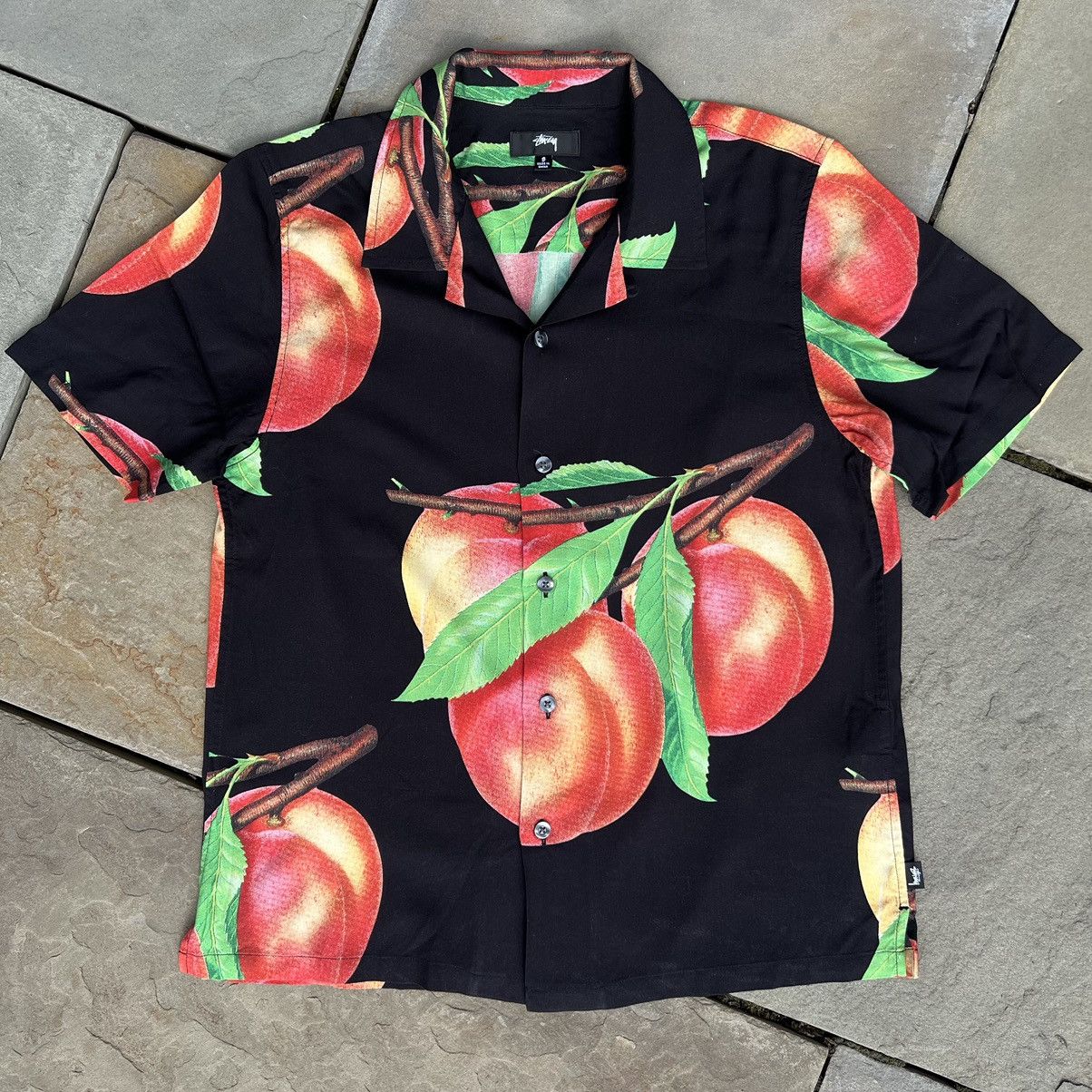 image of Stussy Peach Club Shirt in Black, Men's (Size Small)