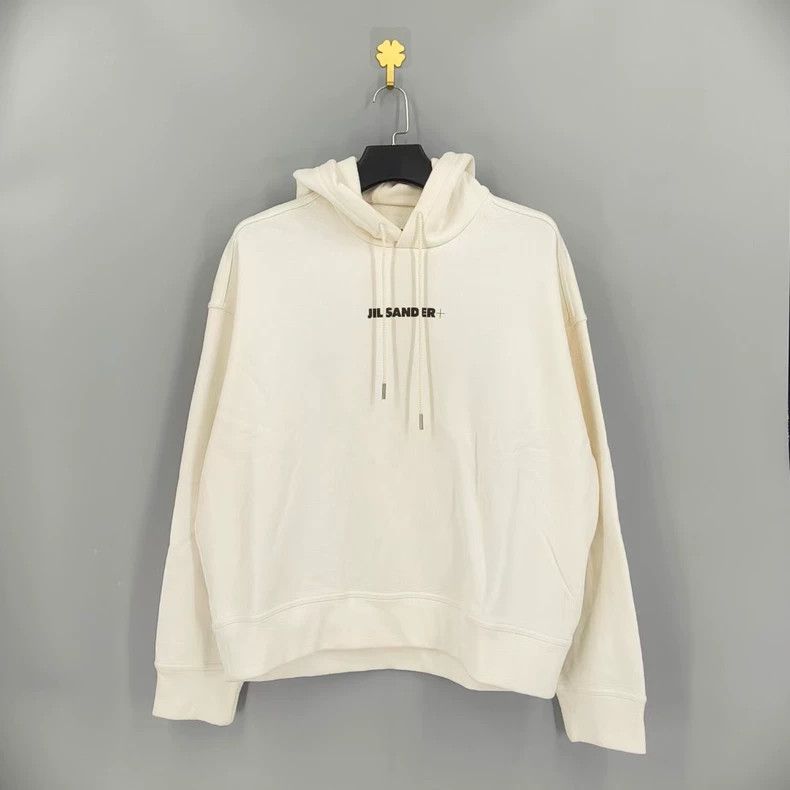 Jil Sander Jil Sander White slogan hoodie Size M / US 6-8 / IT 42-44 - 1 Thumbnail