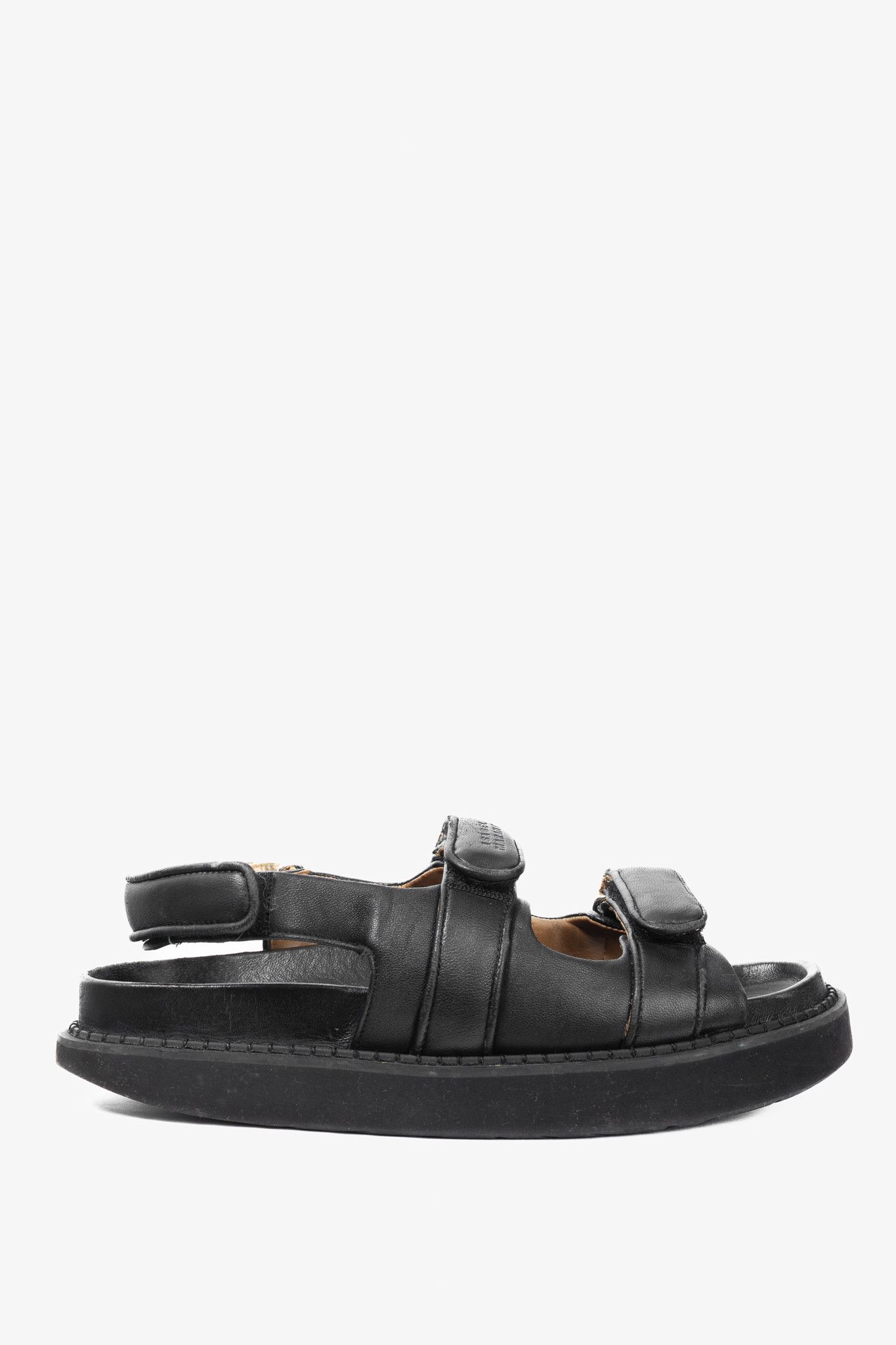 Isabel Marant Isabel Marant Madee Black Leather Padded Dad Sandals Size US 8.5 / IT 38.5 - 1 Thumbnail