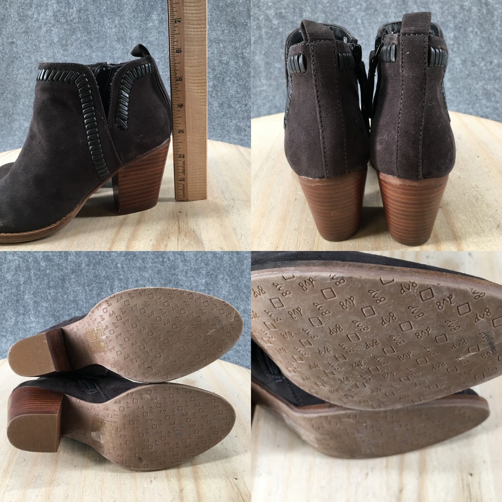 Dolce Vita Dolce Vita Boots Womens 5.5 Ankle Booties Brown Fabric Side Zipper Casual Heels Mid 2.75in Bootie Womens Brown Fabric Zip Size US 6 / IT 36 - 8 Thumbnail