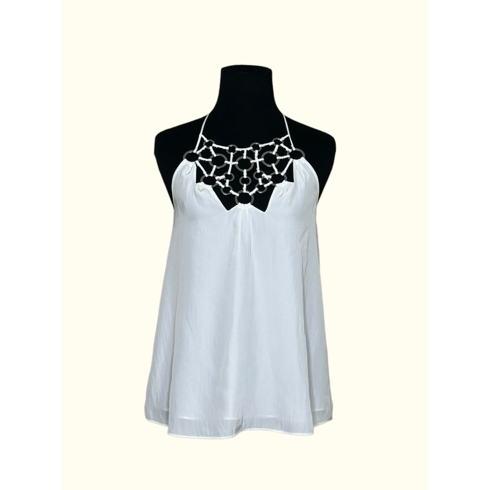 Ramy Brook Ramy Brook off white Ring-Detail Halter Top size XXS Size XXS / US 00 / IT 34 - 14 Thumbnail