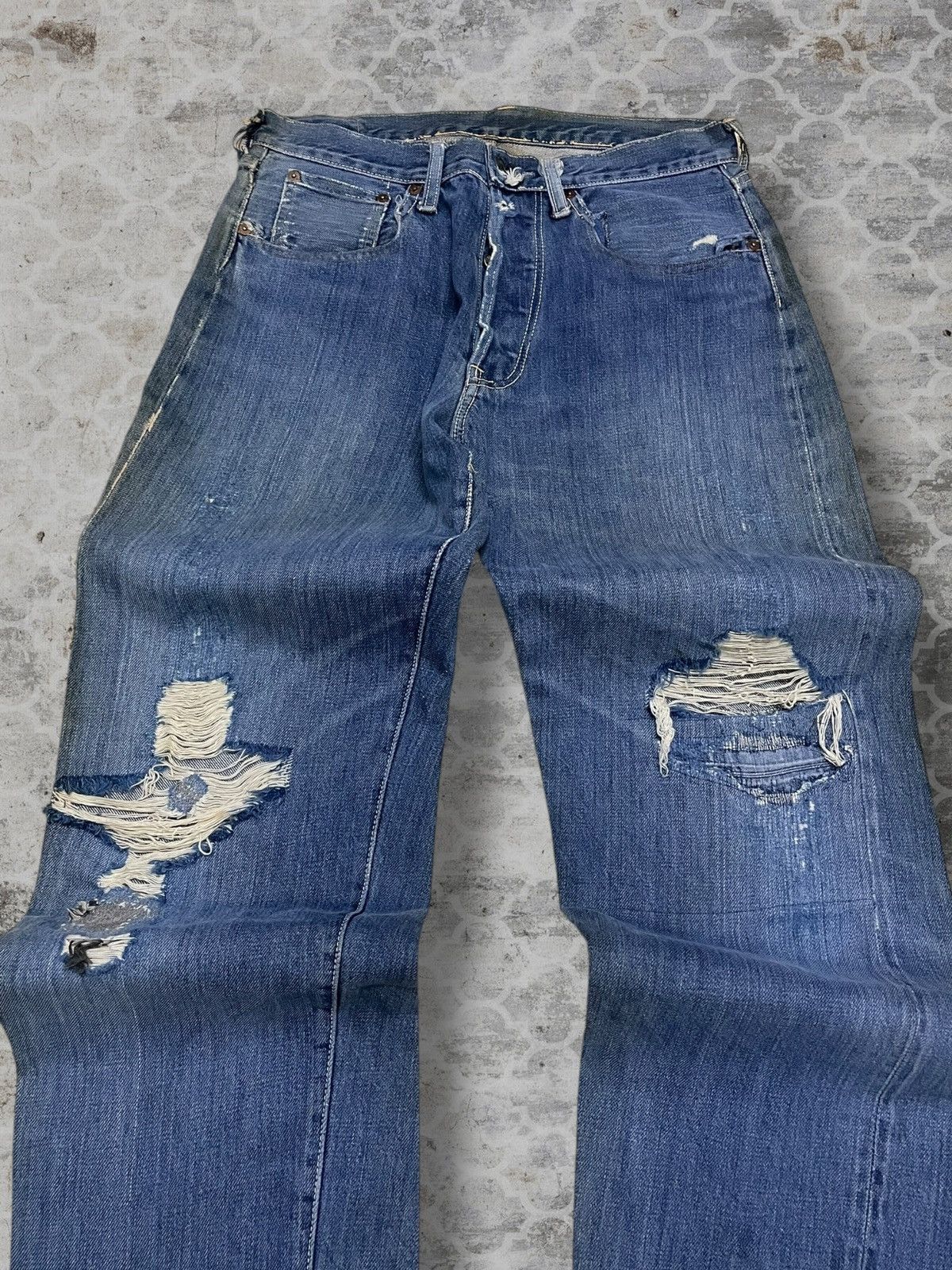 Japanese Brand Vintage 90s Designer Hoggs By Nephentes Selvedge Distressed Size US 29 - 4 Thumbnail