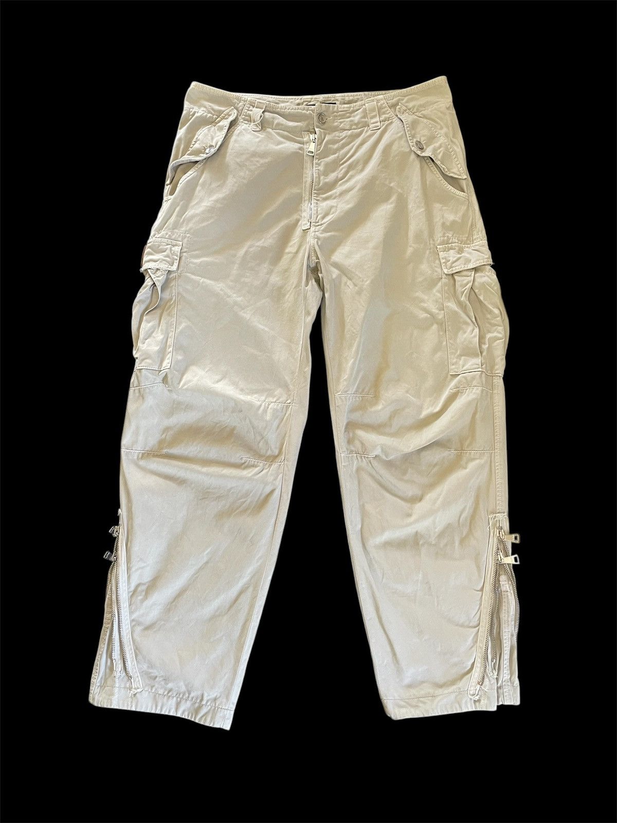 Dolce & Gabbana × Vintage Vintage Y2K Dolce & Gabbana Zipper Cargo Pants Size 52 Size US 38 / EU 54 - 1 Thumbnail