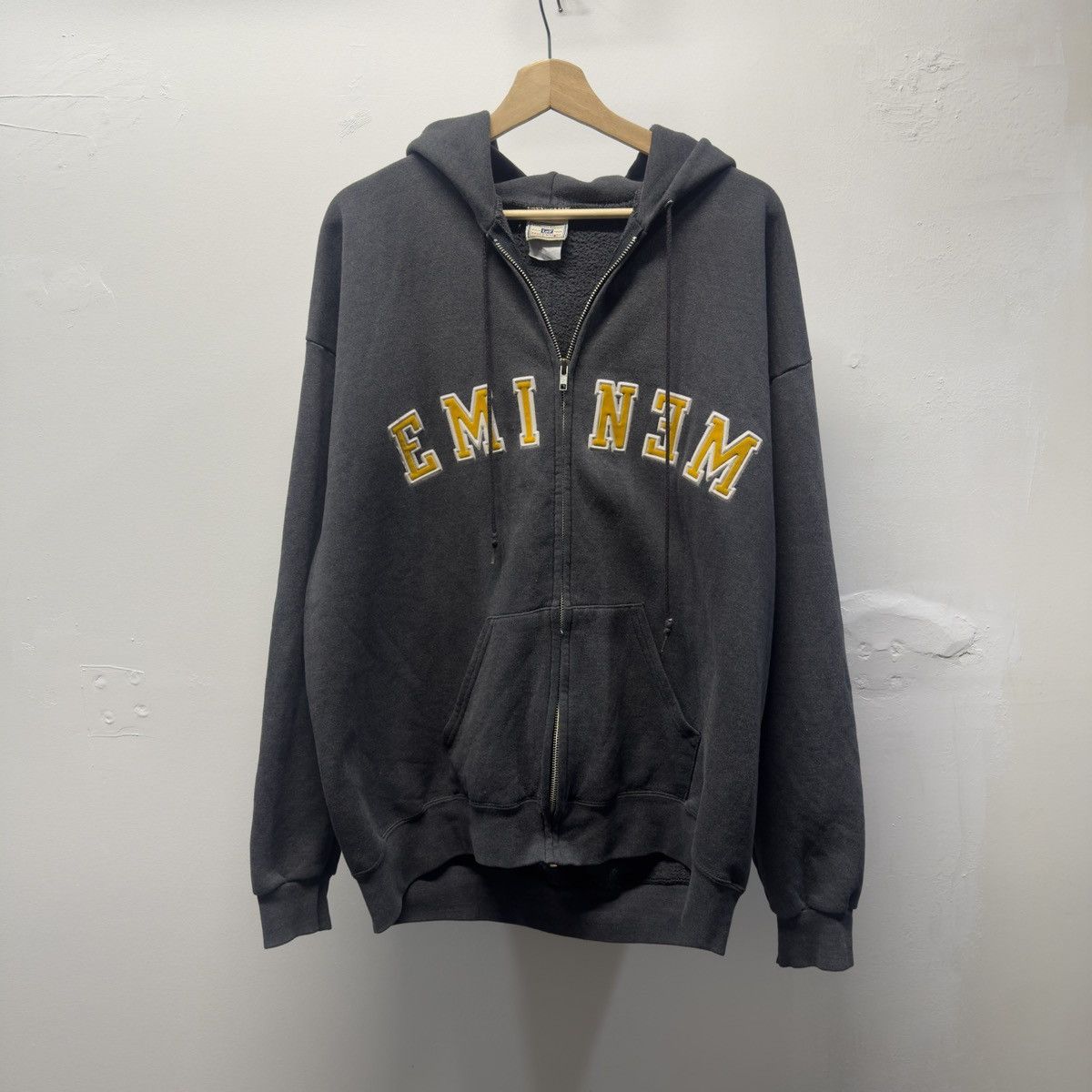 Vintage 90s Eminem Faded Zip Up Rap Hoodie Size US XL / EU 56 / 4 - 1 Thumbnail