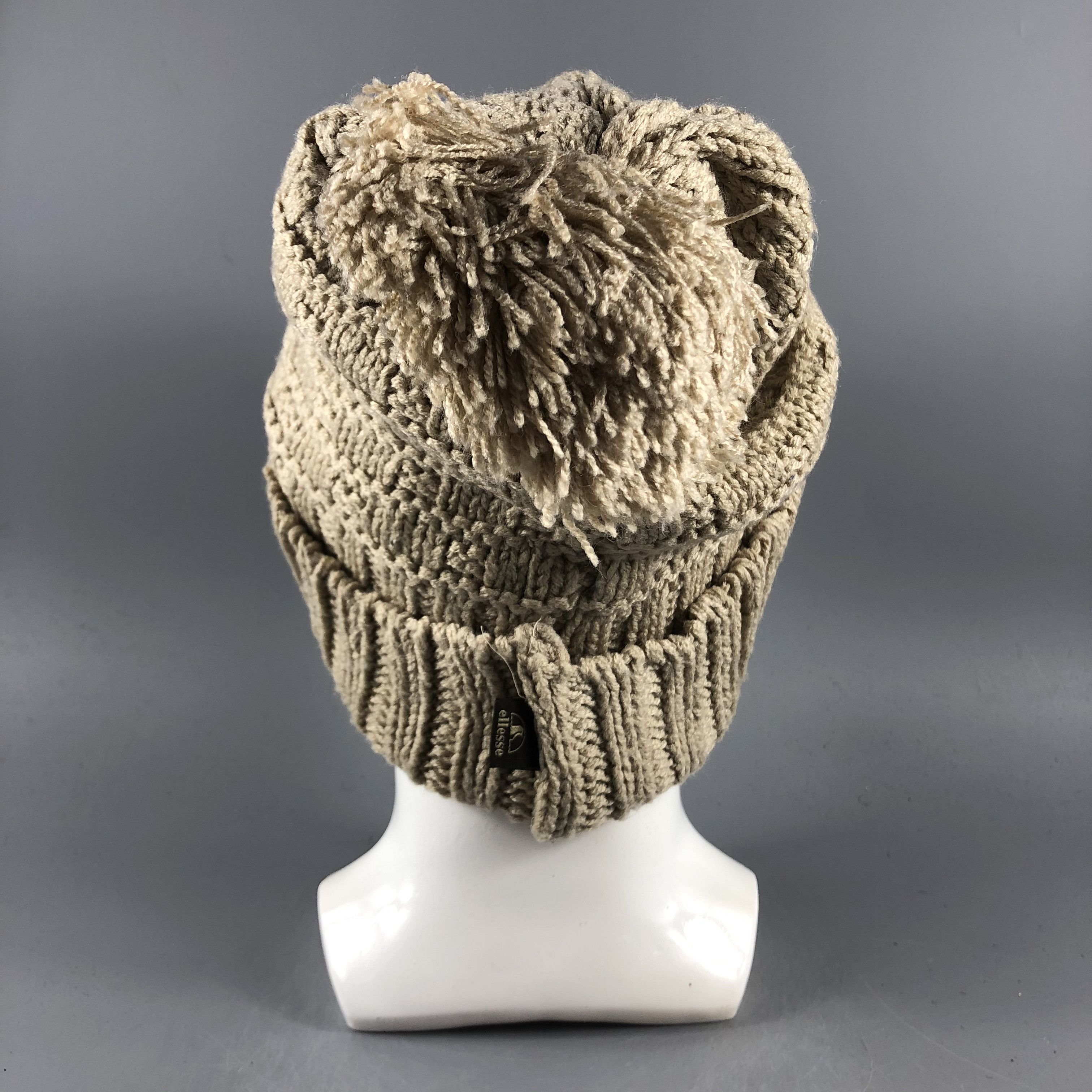 Ellesse × Vintage Ellesse Knit Bobble Beanie Snow Hat Snow Cap -D158 Size ONE SIZE - 3 Thumbnail