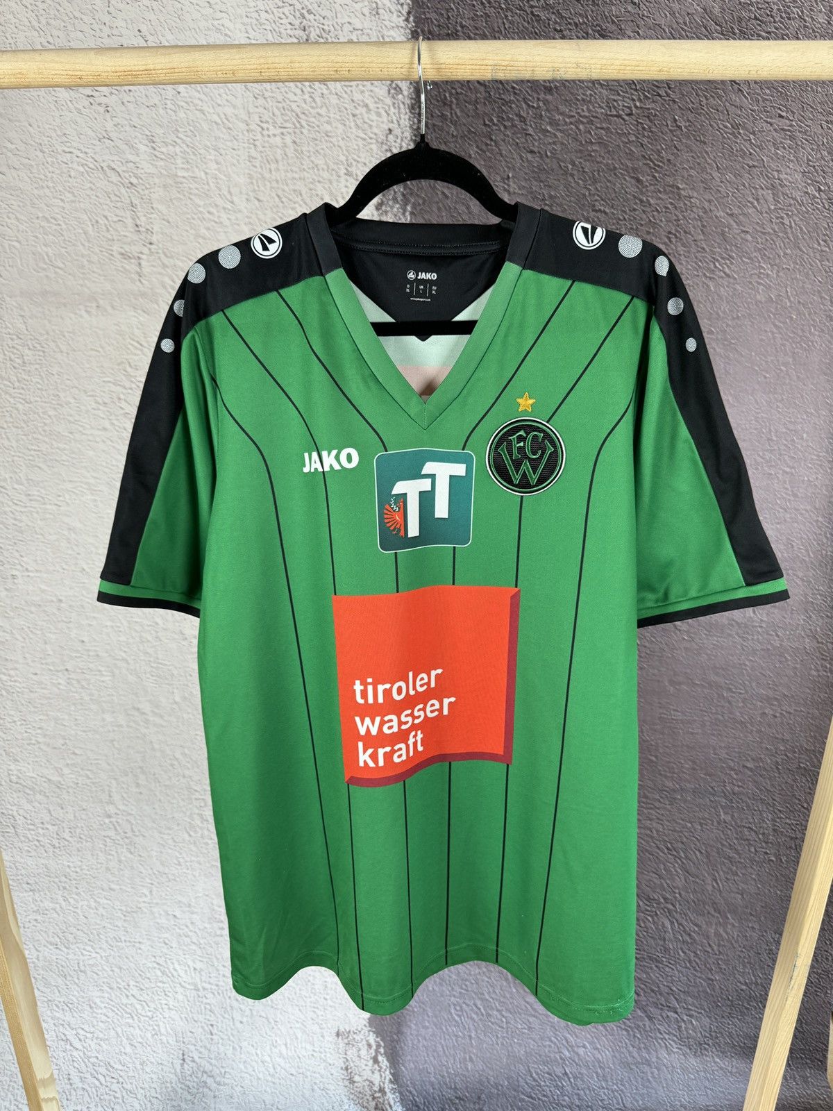 Vintage Jako Wacker Innsbruck 2017 2018 home soccer jersey football Size US XL / EU 56 / 4 - 1 Thumbnail