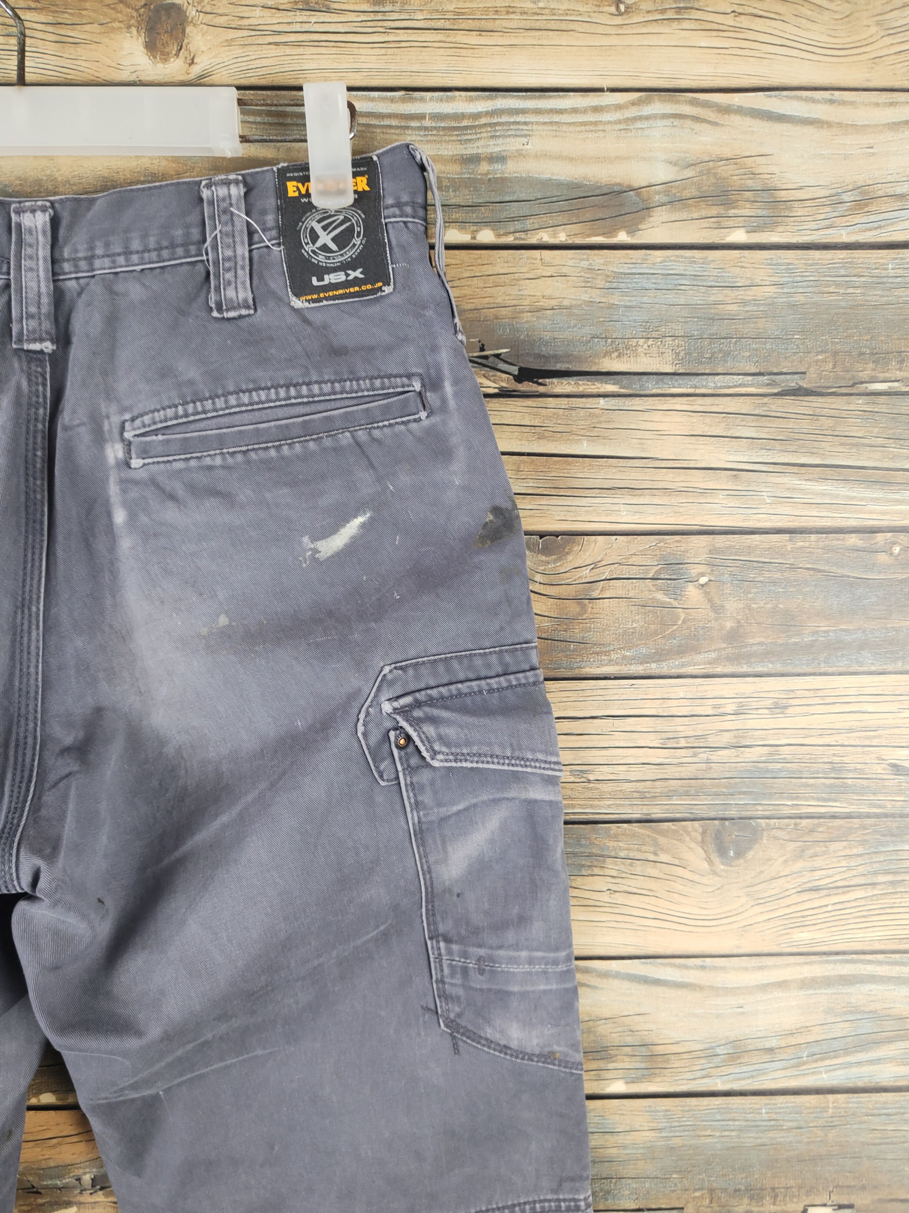 Japanese Brand DL Evenriver Dark Gray Multipocket Cargo Pants #46-272T Size US 29 - 10 Thumbnail