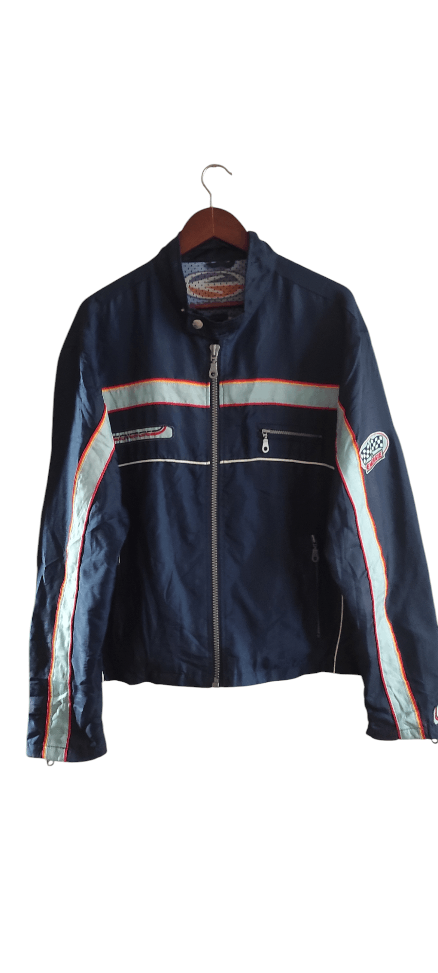 Energie × Vintage Vintage Energie Motorcycle Racing Navy Biker Jacket 90s y2k Size US XL / EU 56 / 4 - 1 Thumbnail