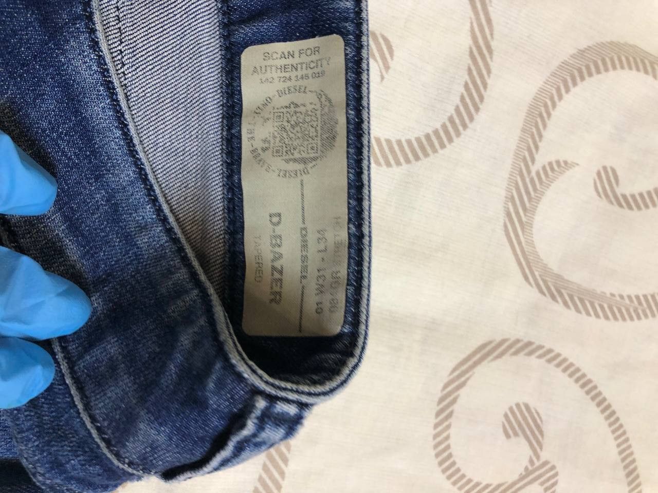 Diesel Diesel D-Bazer Tapered Distressed Dark Blue Jeans Size US 31 - 2 Thumbnail