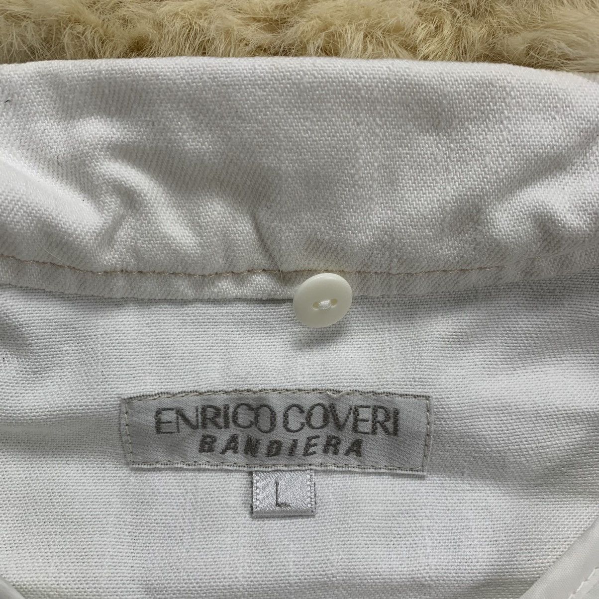 Japanese Brand Enrico Coveri Bandiera Trucker Fur Jeans Jacket Size US L / EU 52-54 / 3 - 8 Thumbnail