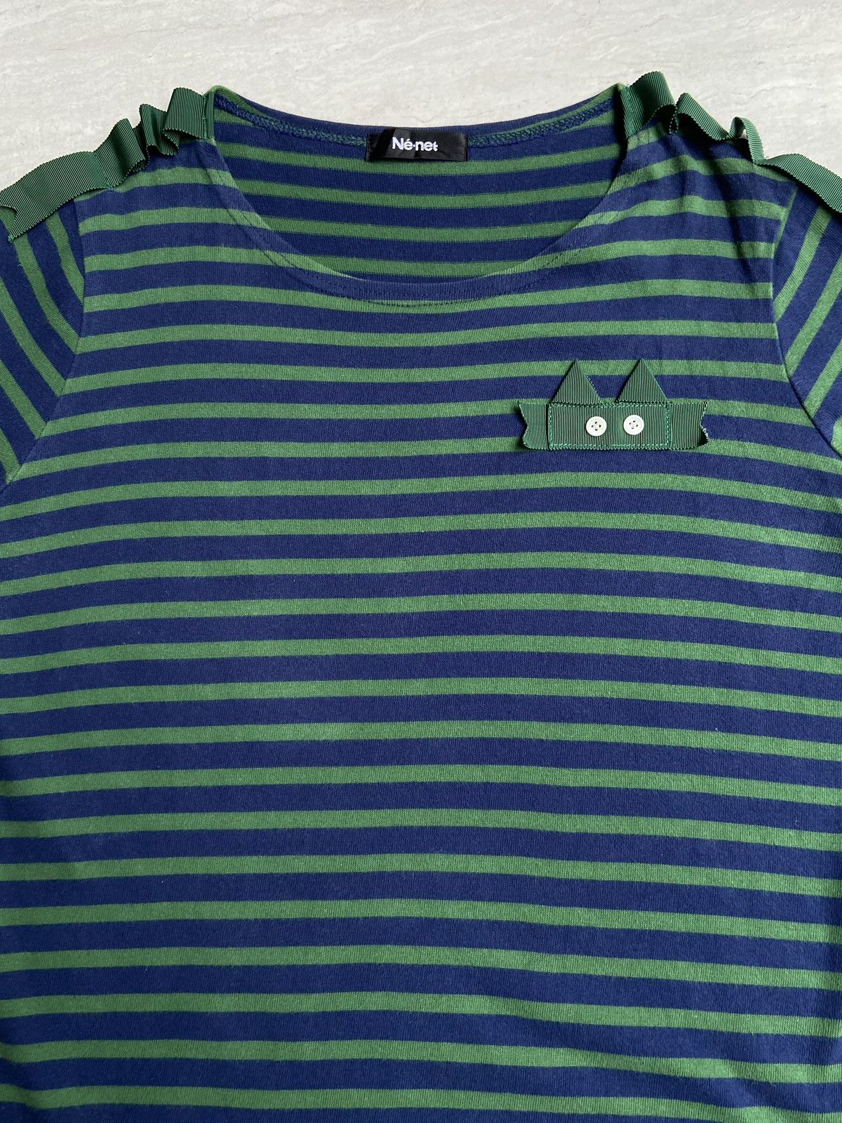 Issey Miyake NE-NET Issey Miyake Striped Long T-shirt/Dress Size US S / EU 44-46 / 1 - 13 Thumbnail
