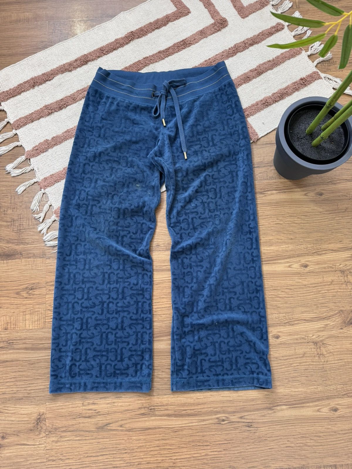 Juicy Couture × Vintage VINTAGE JUICY COUTURE 2000s VELOUR MONOGRAM TRACKSUIT Size L / US 10 / IT 46 - 7 Thumbnail