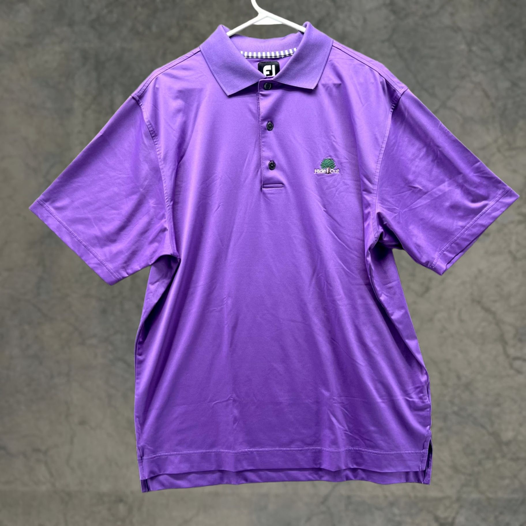 Footjoy FootJoy Polo Shirt Mens XL Purple Short Sleeve Golf Performance Stretch Size US XL / EU 56 / 4 - 1 Thumbnail