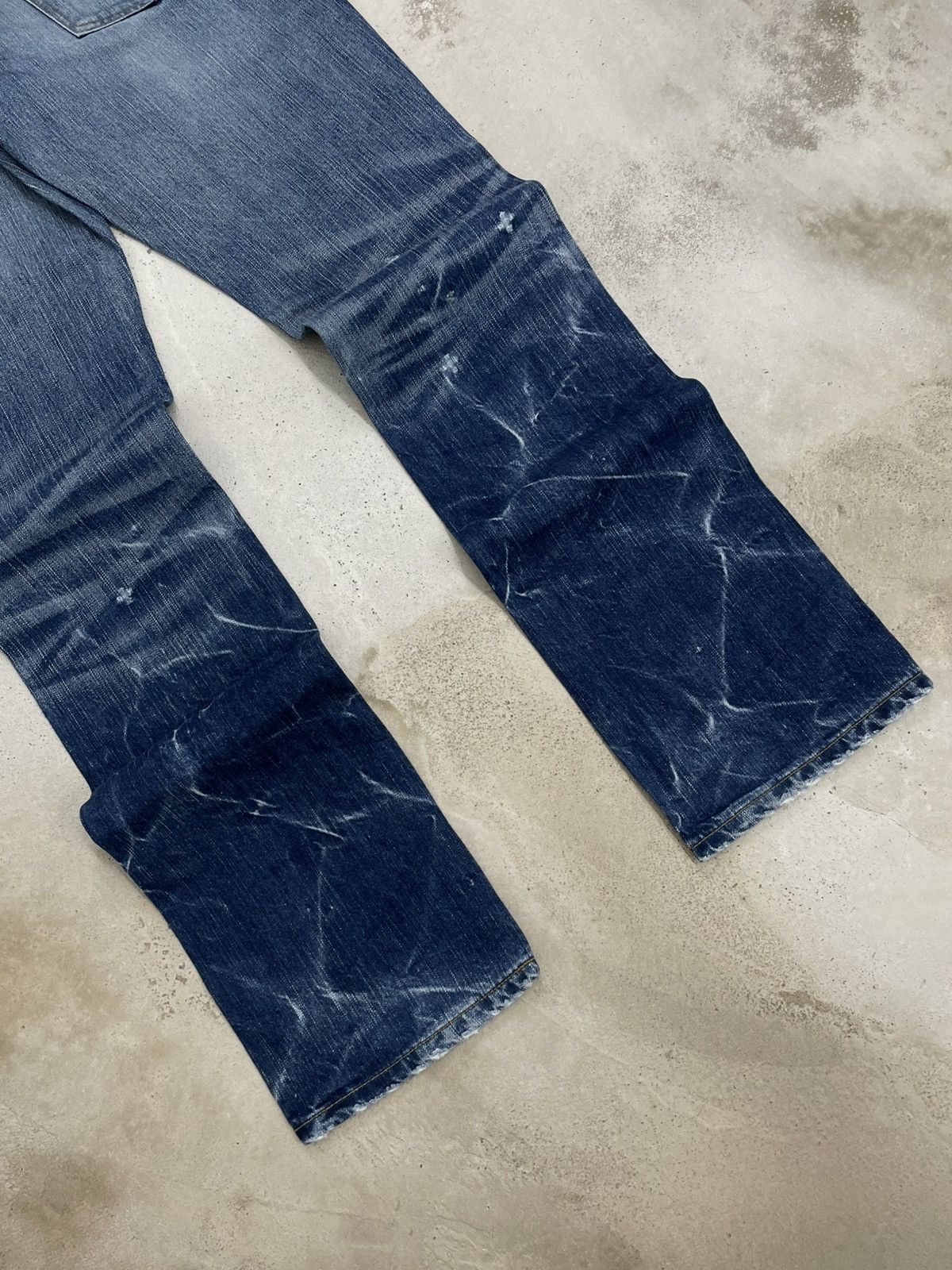 Japanese Brand Vintage Japan Designer 90’s Made Nippon Distressed War Jeans Size US 32 / EU 48 - 8 Thumbnail