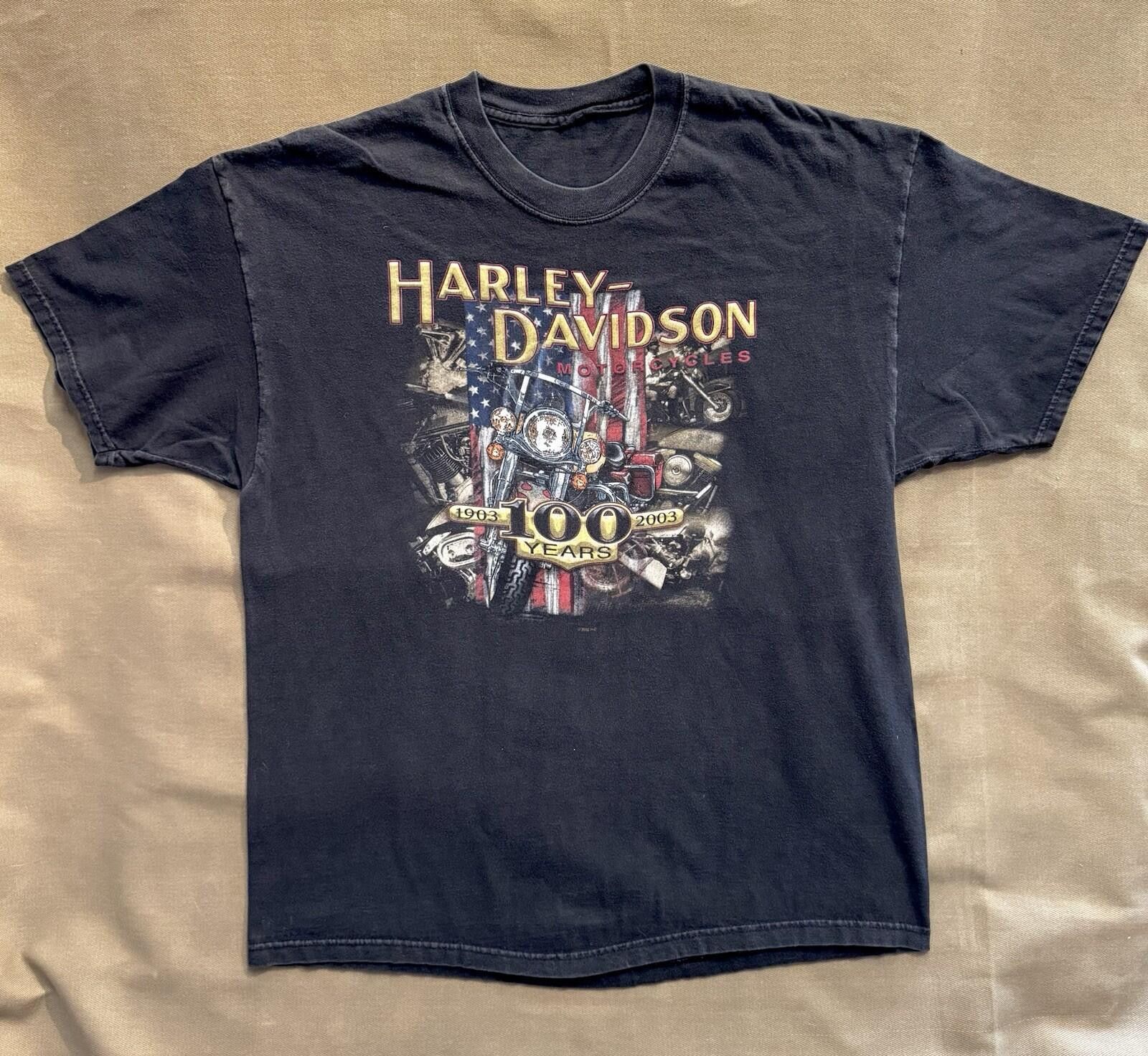 Harley Davidson Vintage Y2K 2003 Freedom Harley-Davidson 100 Anniv. T-Shirt Size ONE SIZE - 1 Thumbnail
