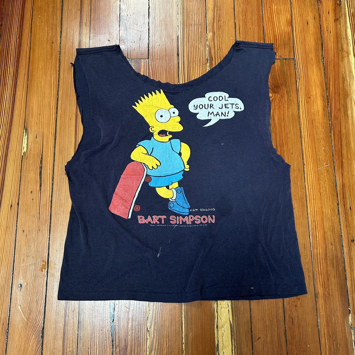 Archival Clothing Vintage 90s Bart Simpson cartoon the simpsons tank ...