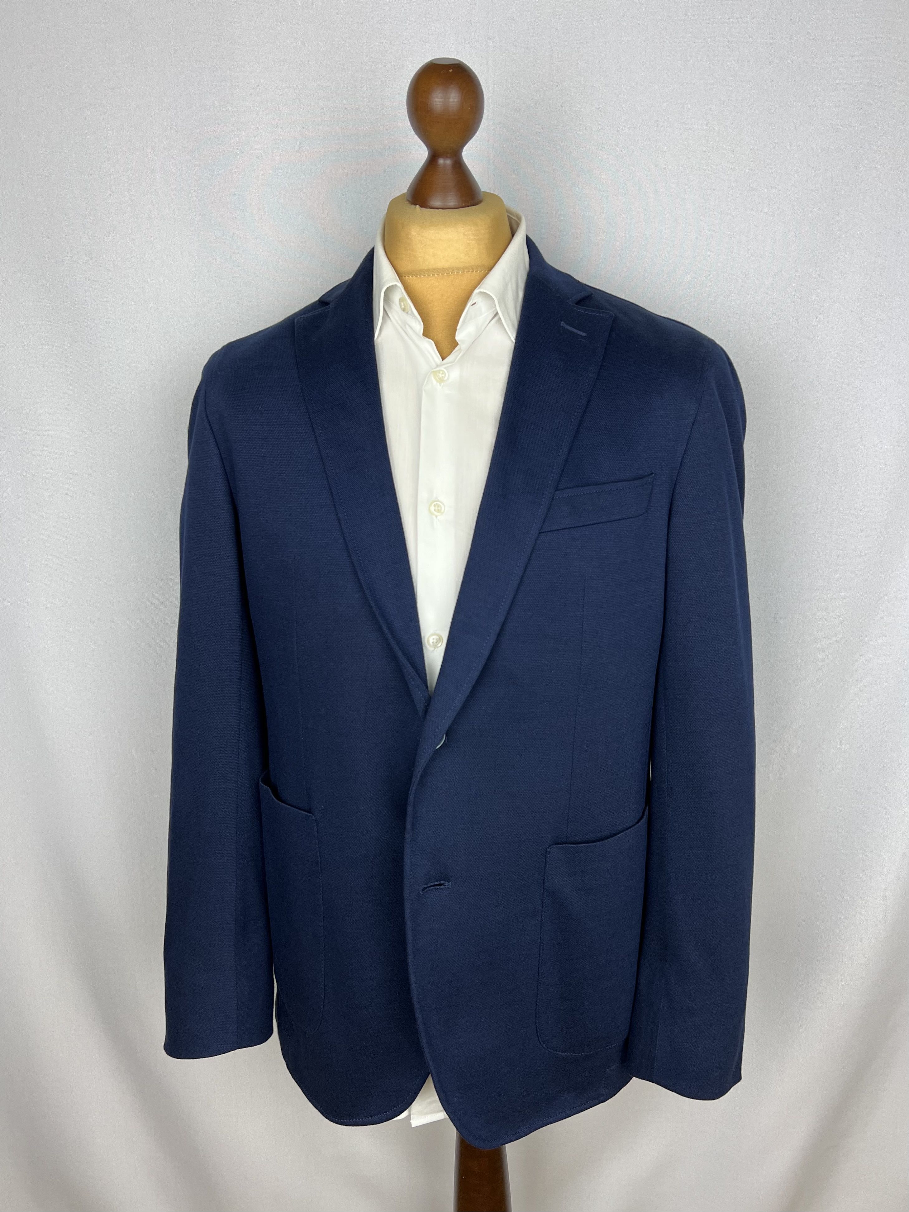 Hackett London Solid Navy-Blue Cotton Blend Half-Lined Sport Coat Size 42R - 1 Thumbnail