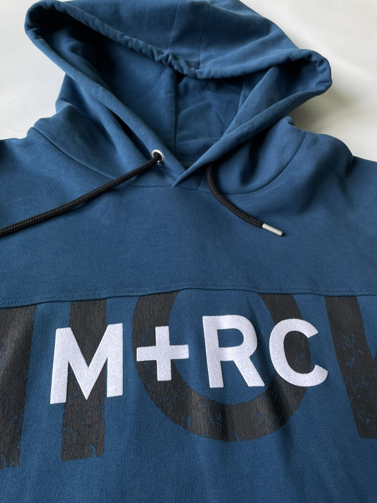 Designer × M+Rc Noir M+RC Noir Blue Pullover Hoodie Front Logo Overlay Print XL Size US XL / EU 56 / 4 - 8 Thumbnail