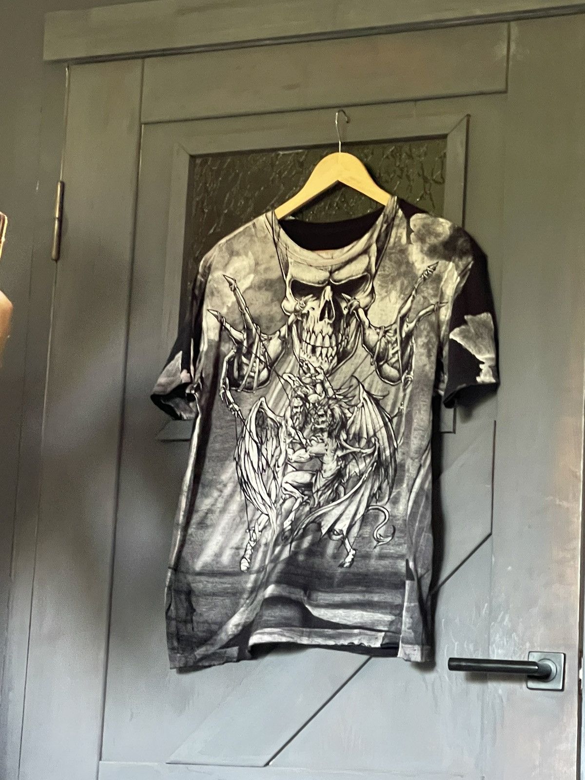 Affliction Affliction Y2K vintage scull tee print dyed t-shirt Size US L / EU 52-54 / 3 - 13 Thumbnail