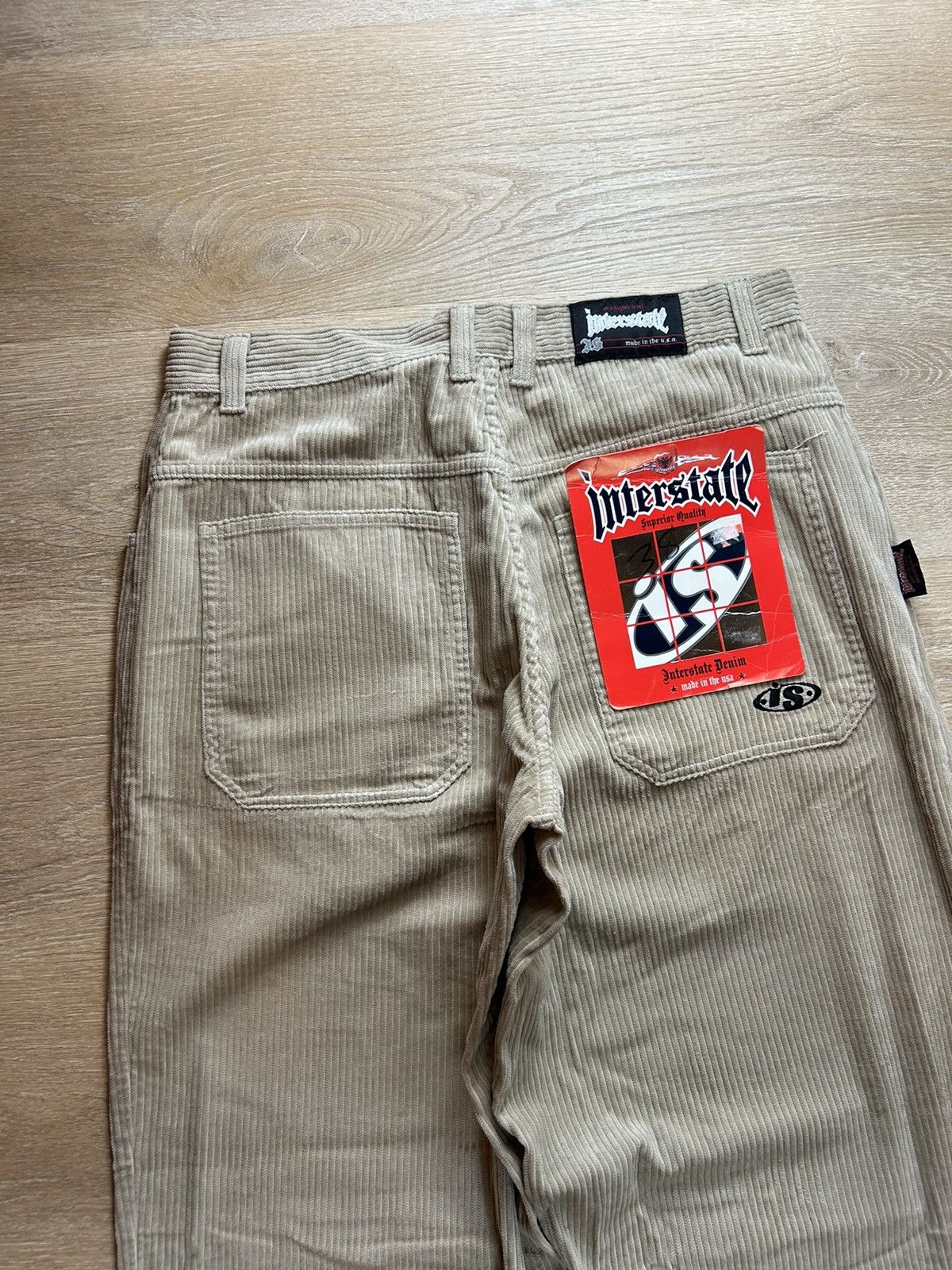 image of Jnco x Vintage Interstate Baggy Corduroy Pants in Tan, Men's (Size 38)