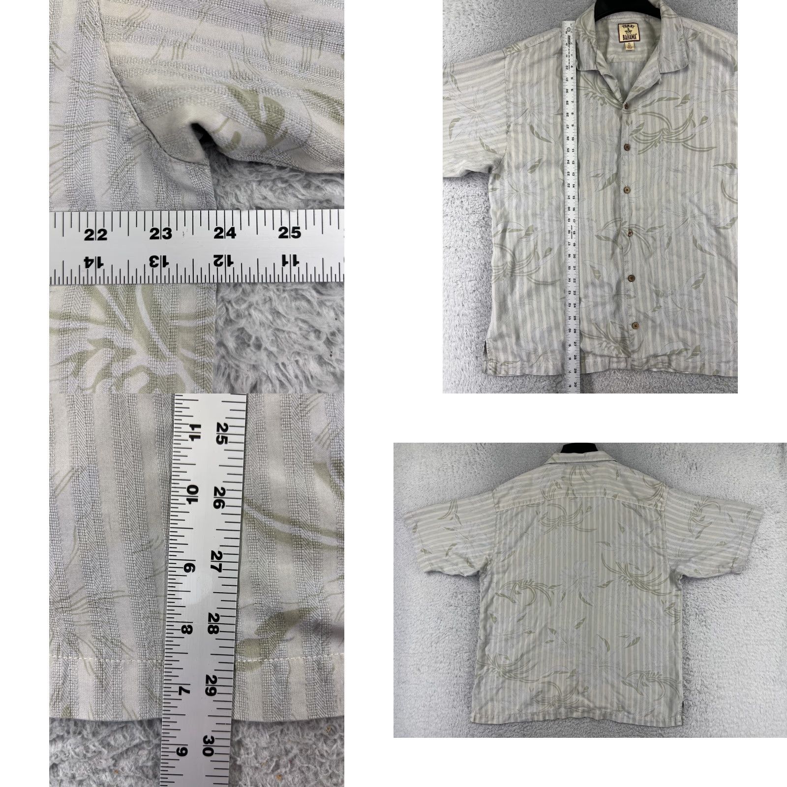 Tommy Bahama VINTAGE Tommy Bahama Shirt Men Extra Large Gray Floral Beach Resort Hawaiian Size US XL / EU 56 / 4 - 8 Thumbnail