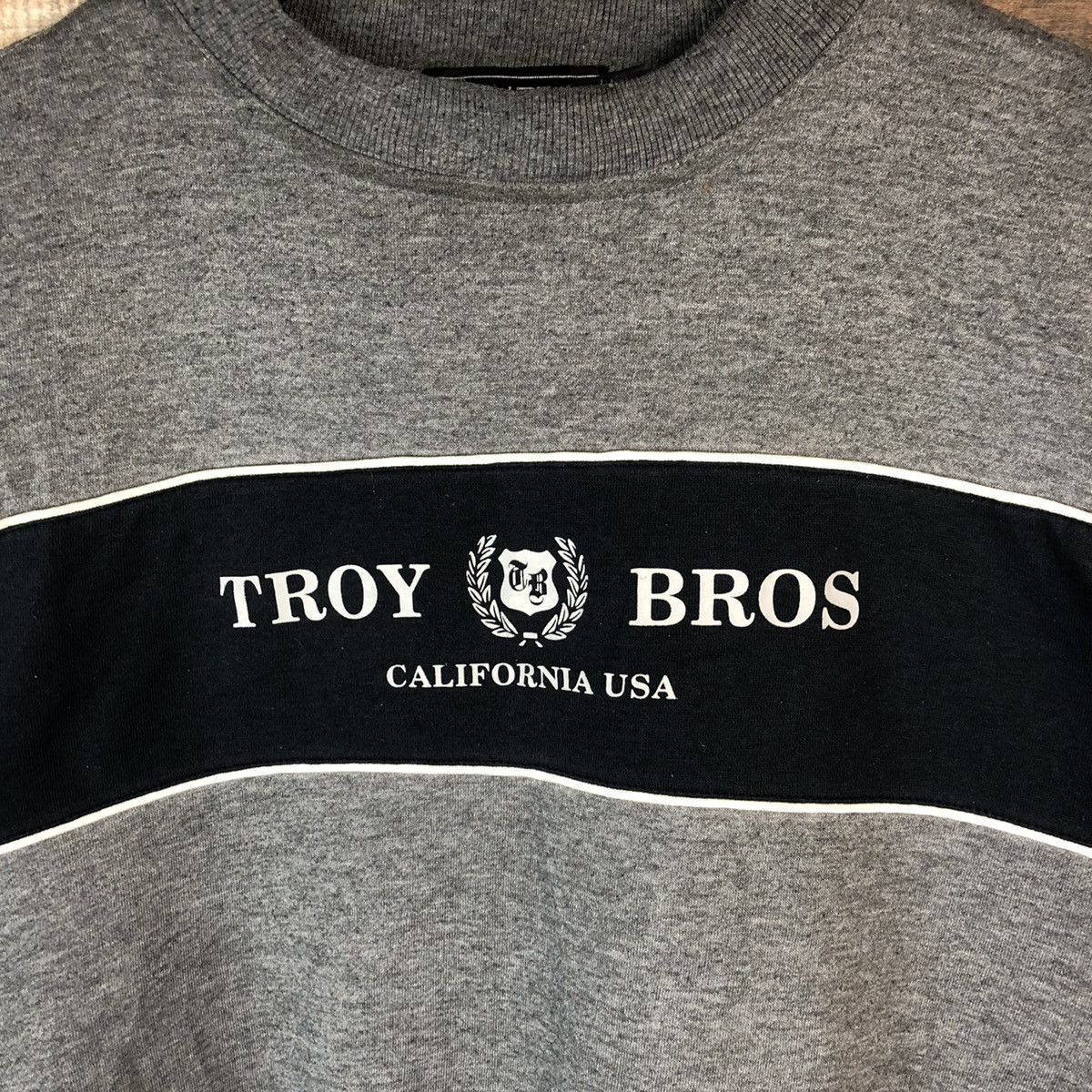 Japanese Brand × Vintage Troy Bros vintage Grey Sweatshirt #A2020 Size US M / EU 48-50 / 2 - 9 Thumbnail