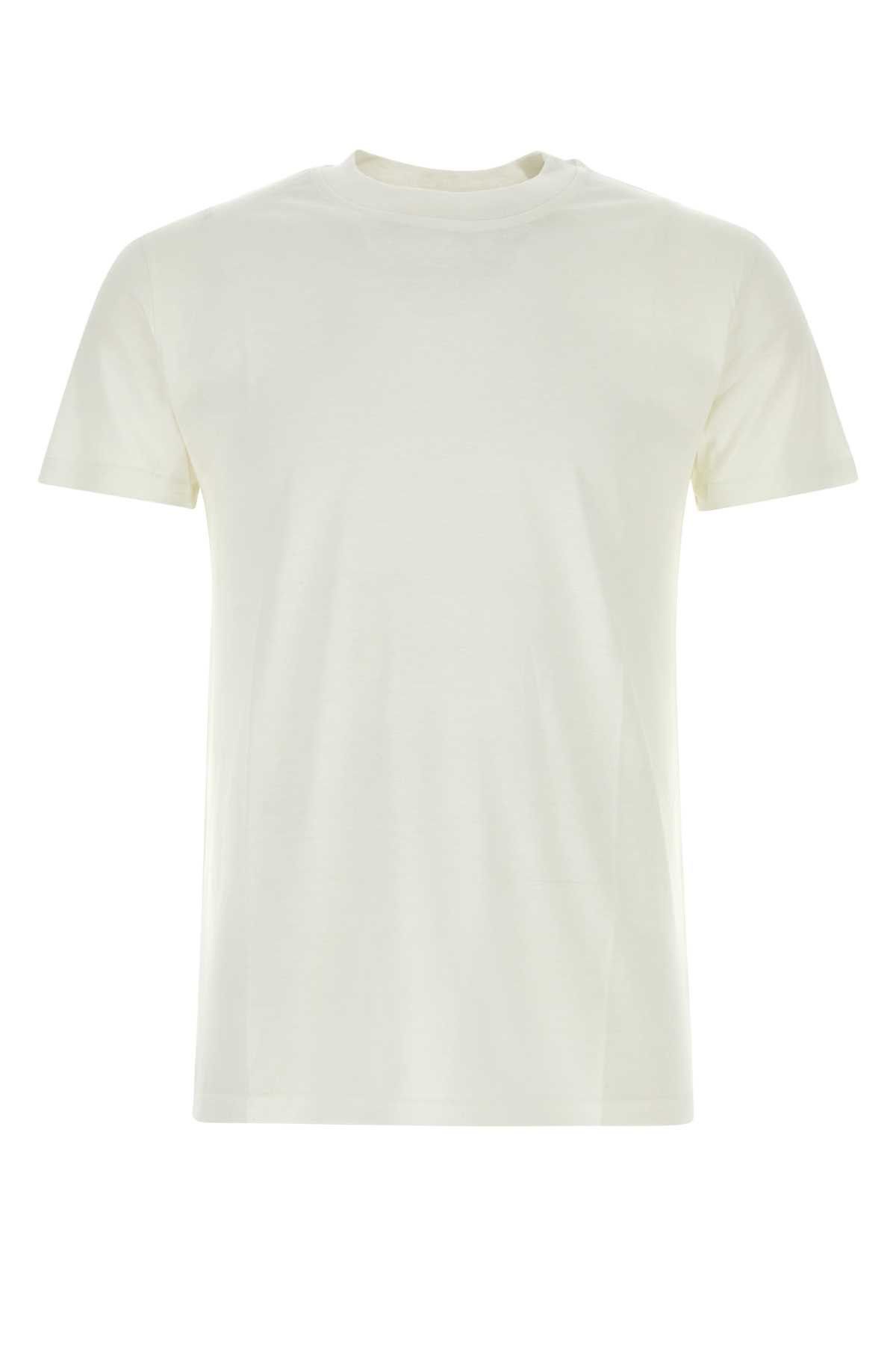 image of Pt Torino White Silk Blend T-Shirt, Men's (Size Large)